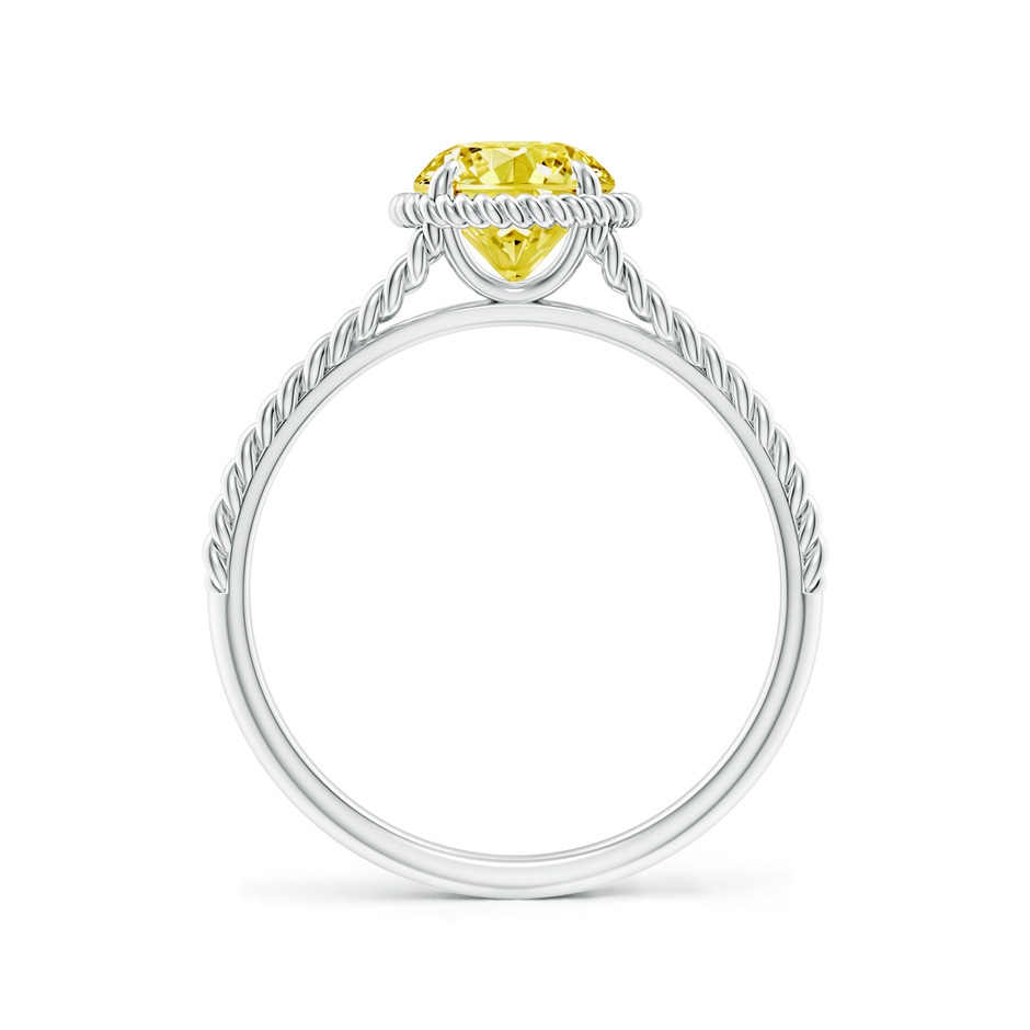 6.4mm AAAA Fancy Intense Yellow Diamond Twist Rope Split Shank Ring in White Gold side 199