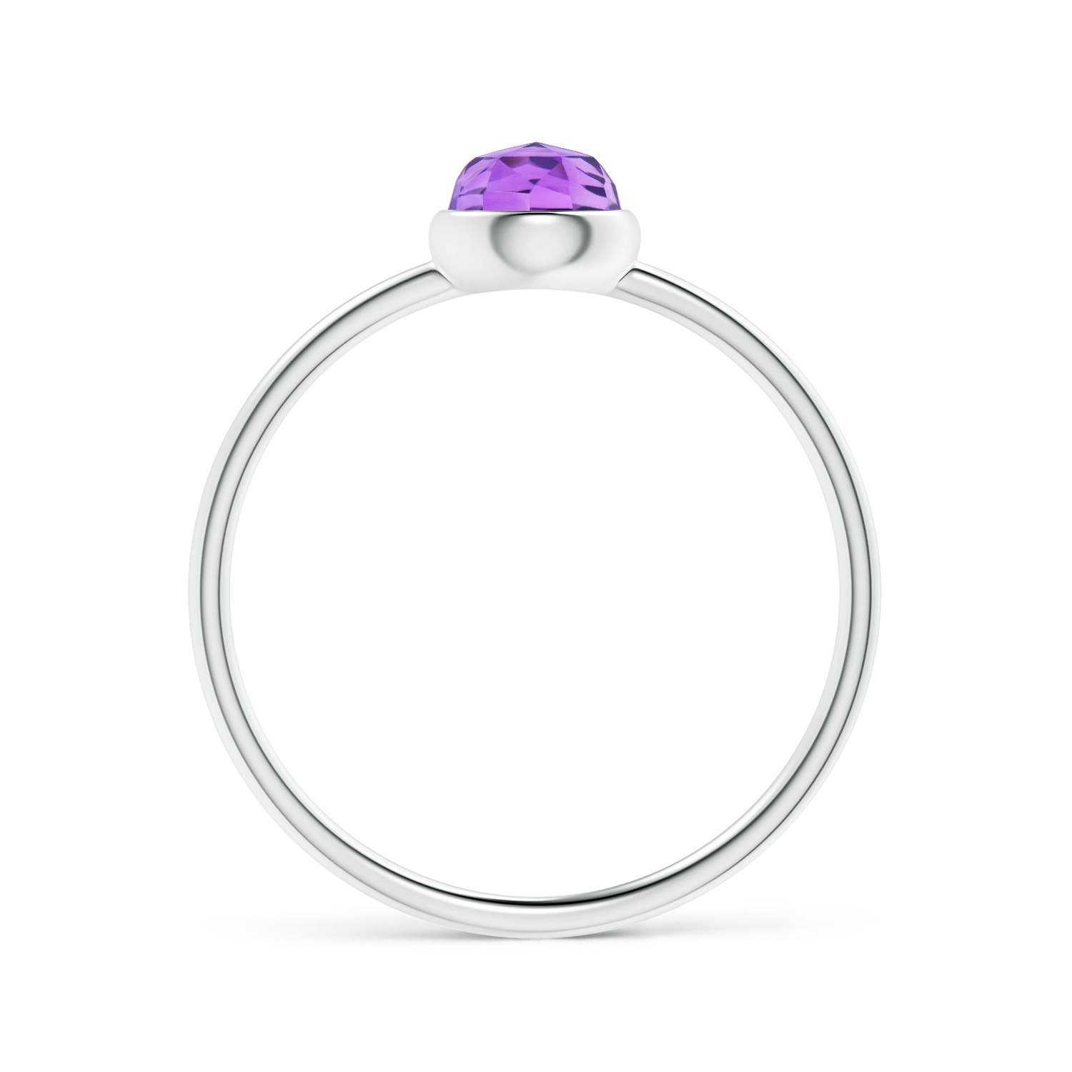 AAA - Amethyst / 0.5 CT / 14 KT White Gold