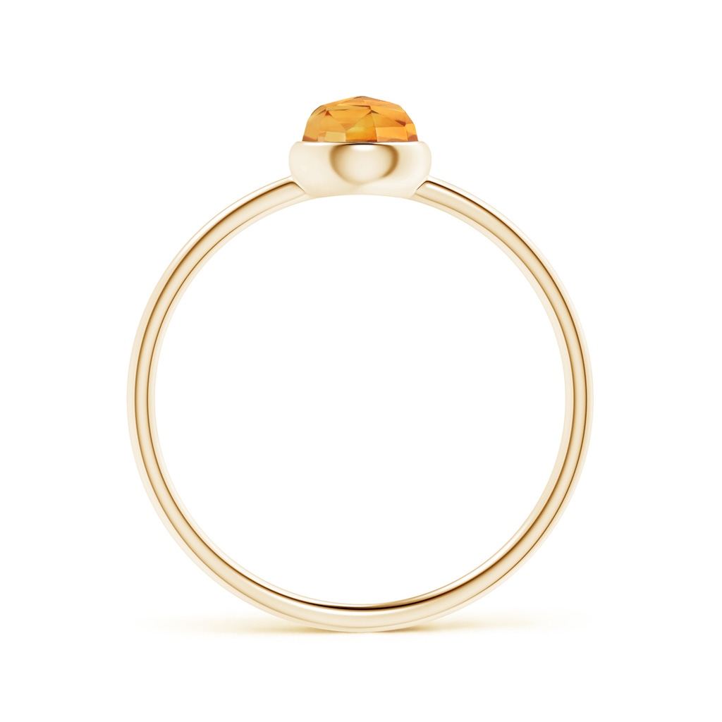 5mm AAA Bezel Set Round Citrine Stackable Ring in Yellow Gold Product Image