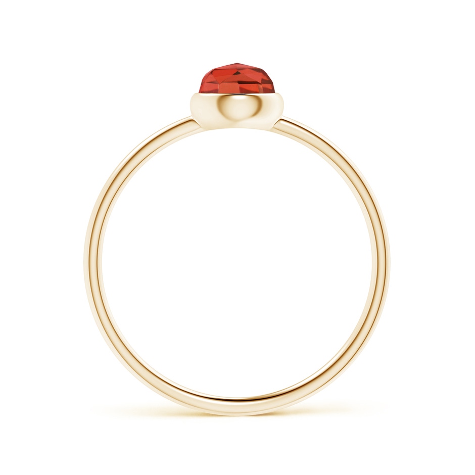 5mm AAA Bezel Set Round Garnet Stackable Ring in Yellow Gold product image