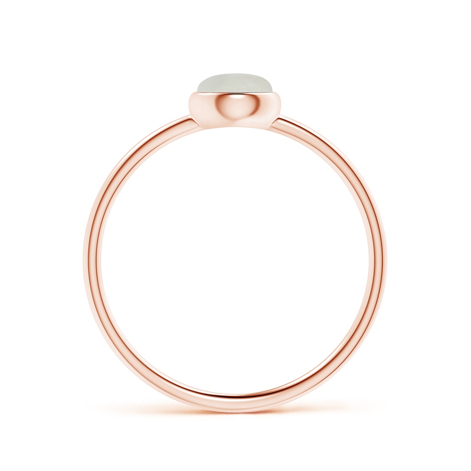 5mm AAA Bezel Set Round Moonstone Stackable Ring in Rose Gold side-1