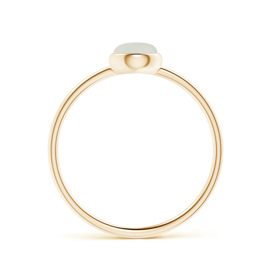 5mm AAAA Bezel Set Round Moonstone Stackable Ring in Yellow Gold side-1