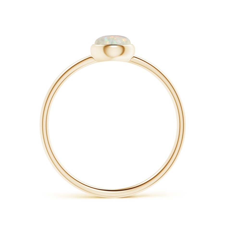 5mm AAA Bezel Set Round Opal Stackable Ring in Yellow Gold side-1