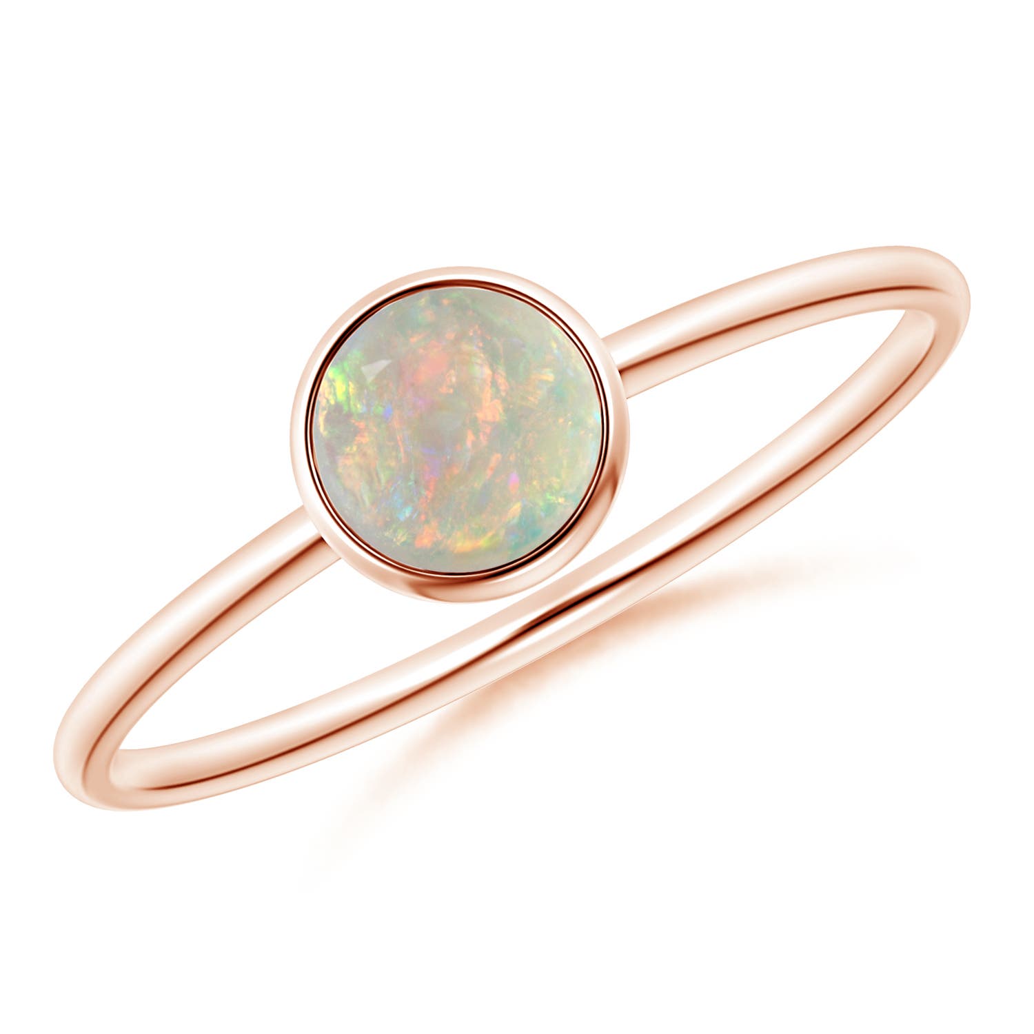 AAAA - Opal / 0.33 CT / 14 KT Rose Gold