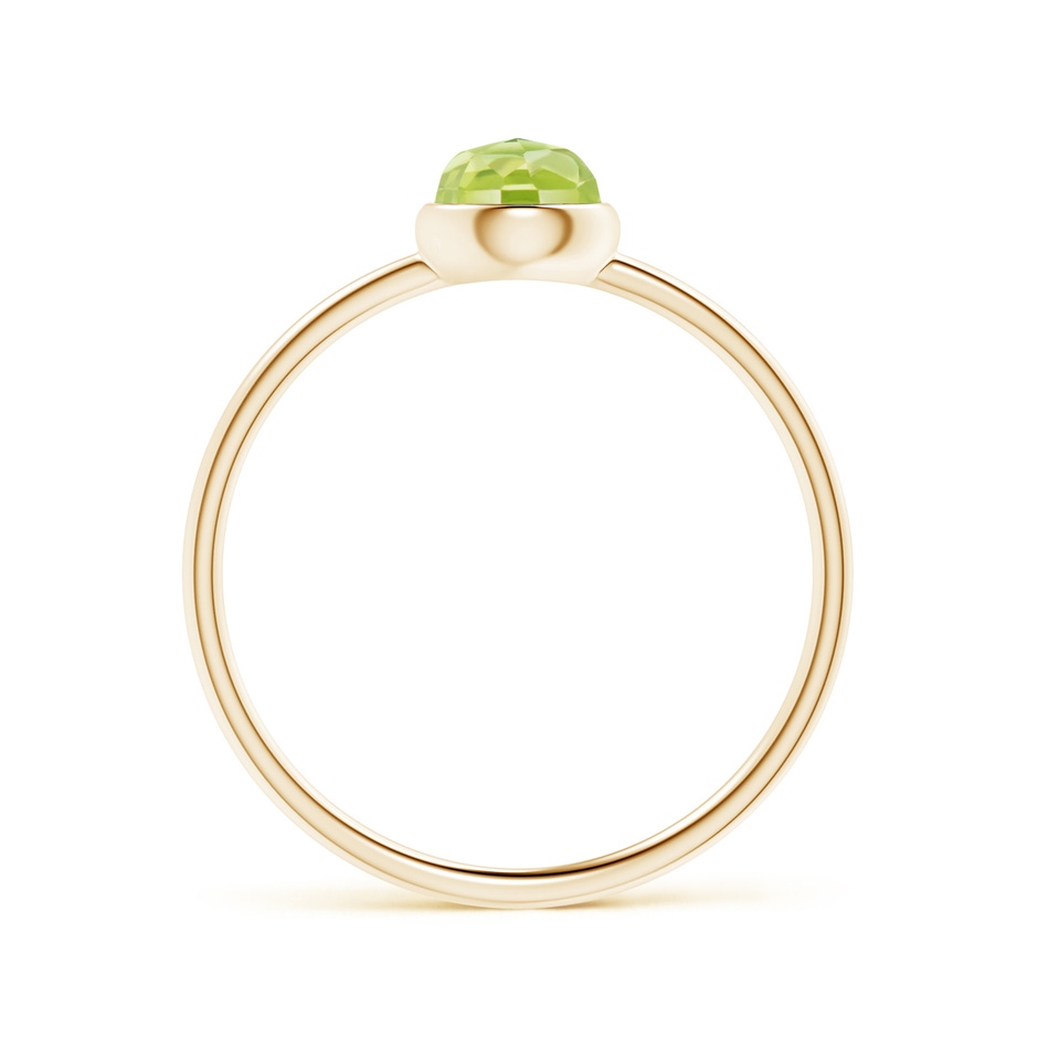 5mm AAA Bezel Set Round Peridot Stackable Ring in Yellow Gold product image