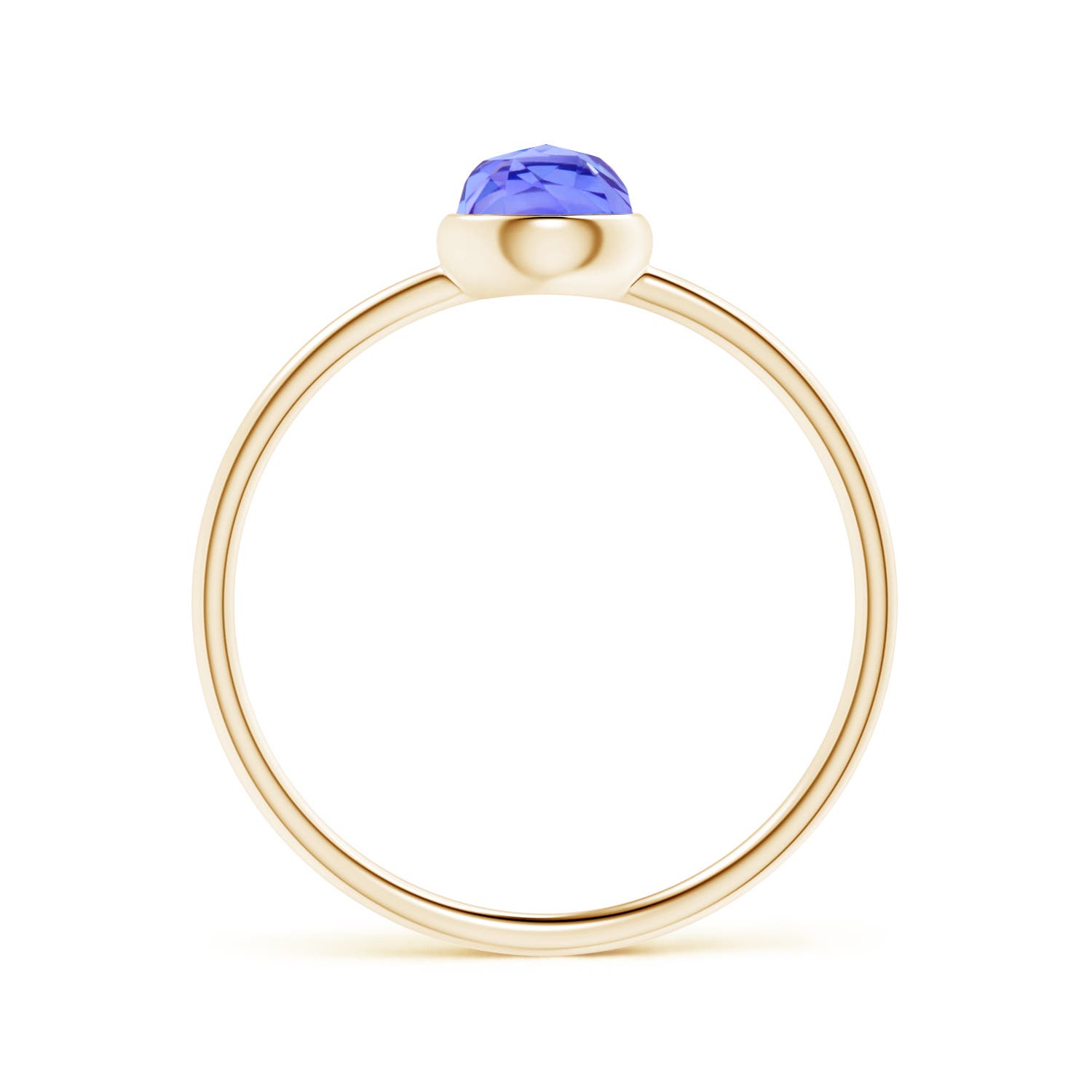 AAA - Tanzanite / 0.45 CT / 14 KT Yellow Gold