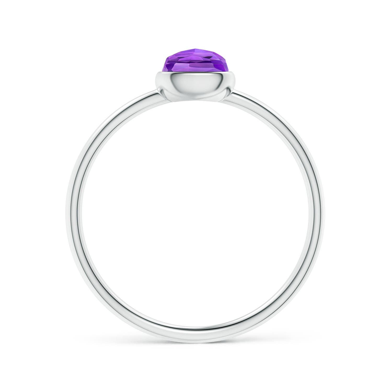 AAA - Amethyst / 0.5 CT / 14 KT White Gold