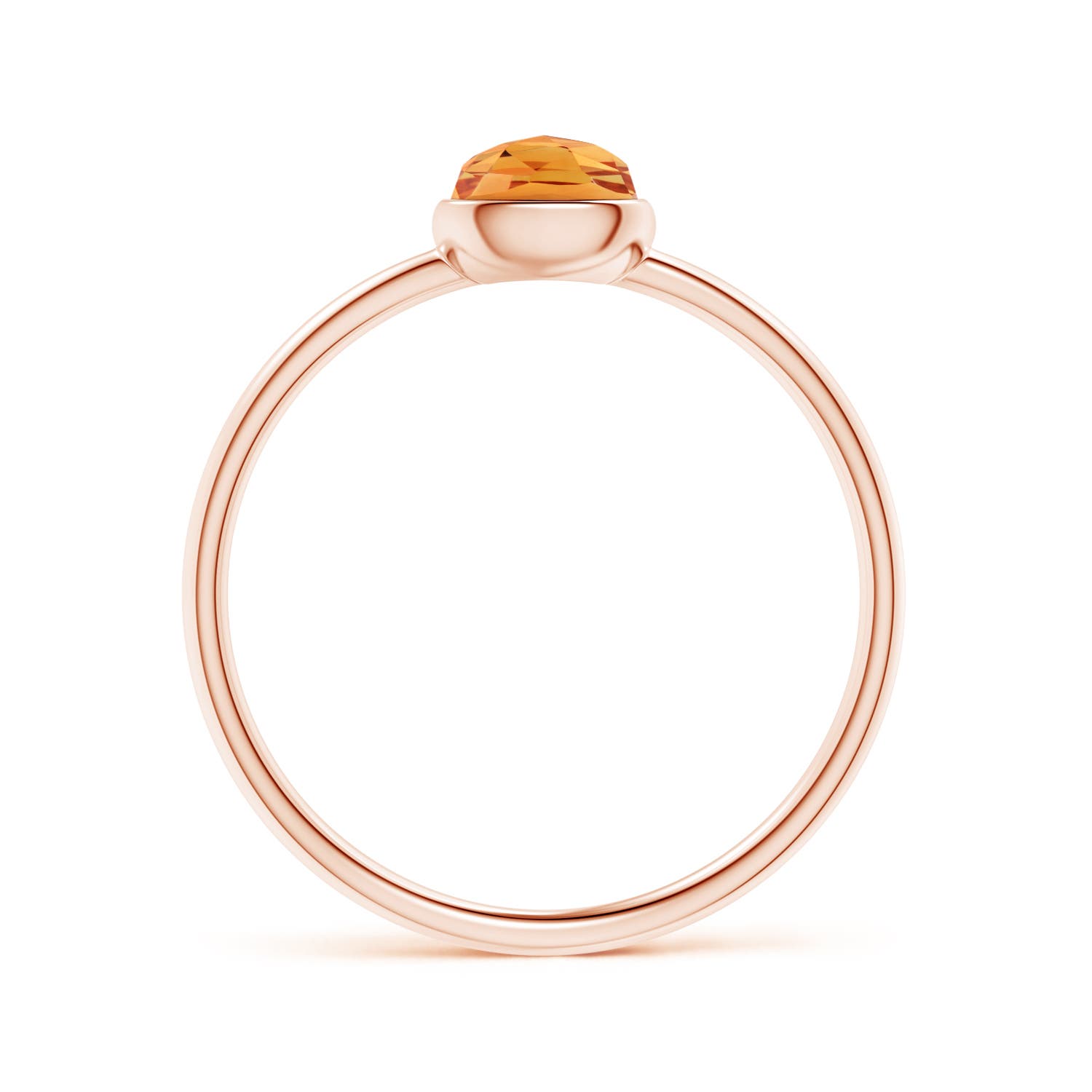 AAA - Citrine / 0.5 CT / 14 KT Rose Gold