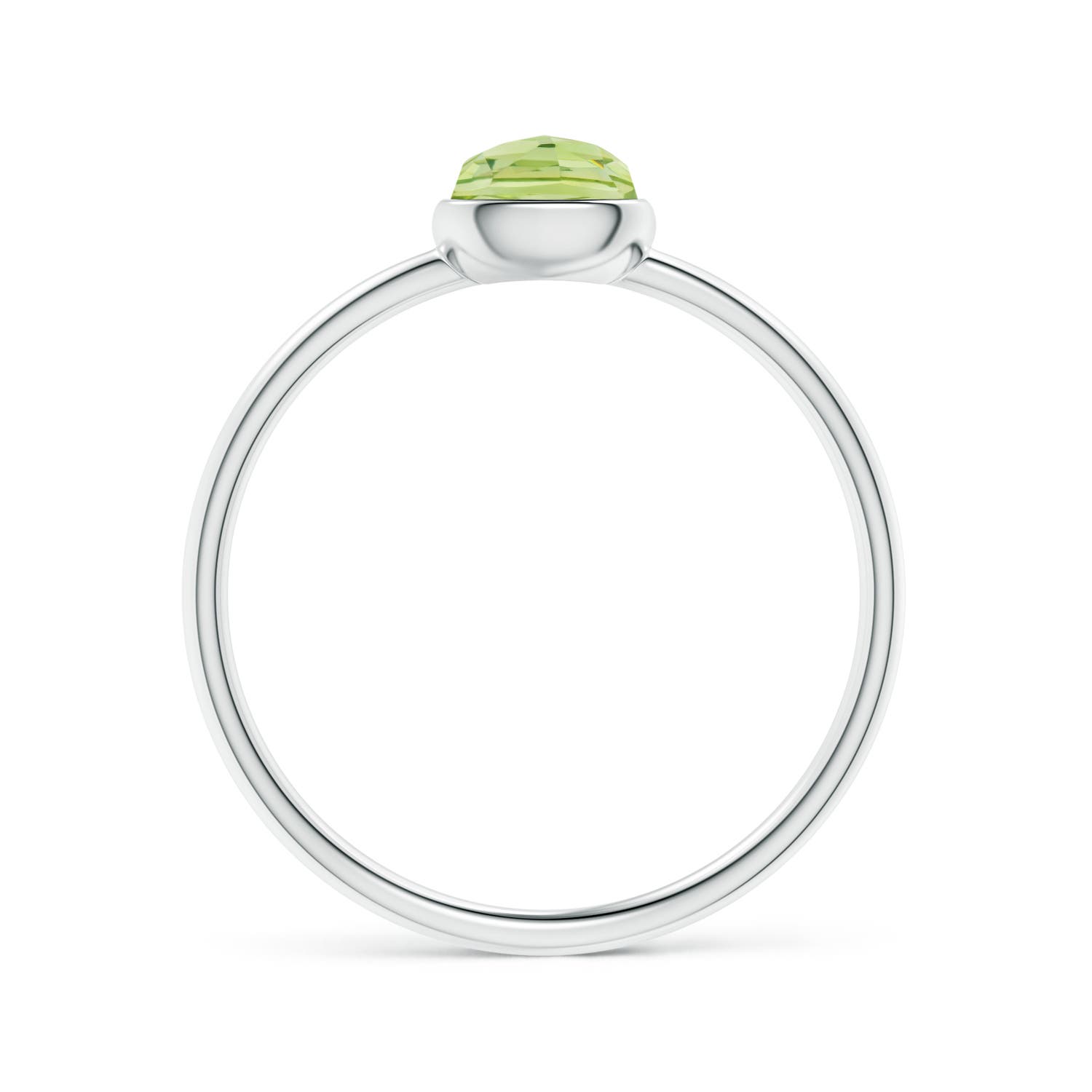 AAA - Peridot / 0.5 CT / 14 KT White Gold