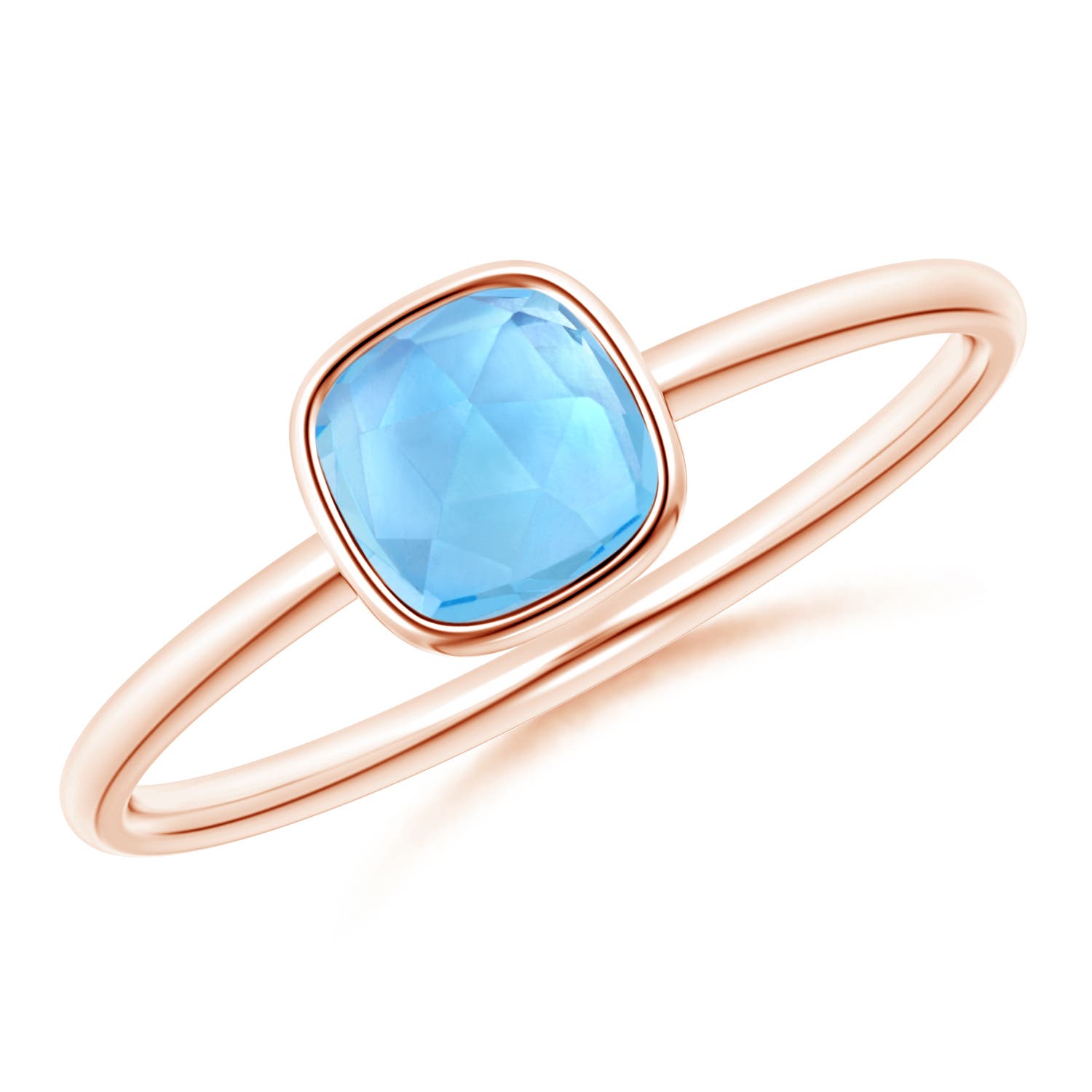 AAA - Swiss Blue Topaz / 0.56 CT / 14 KT Rose Gold