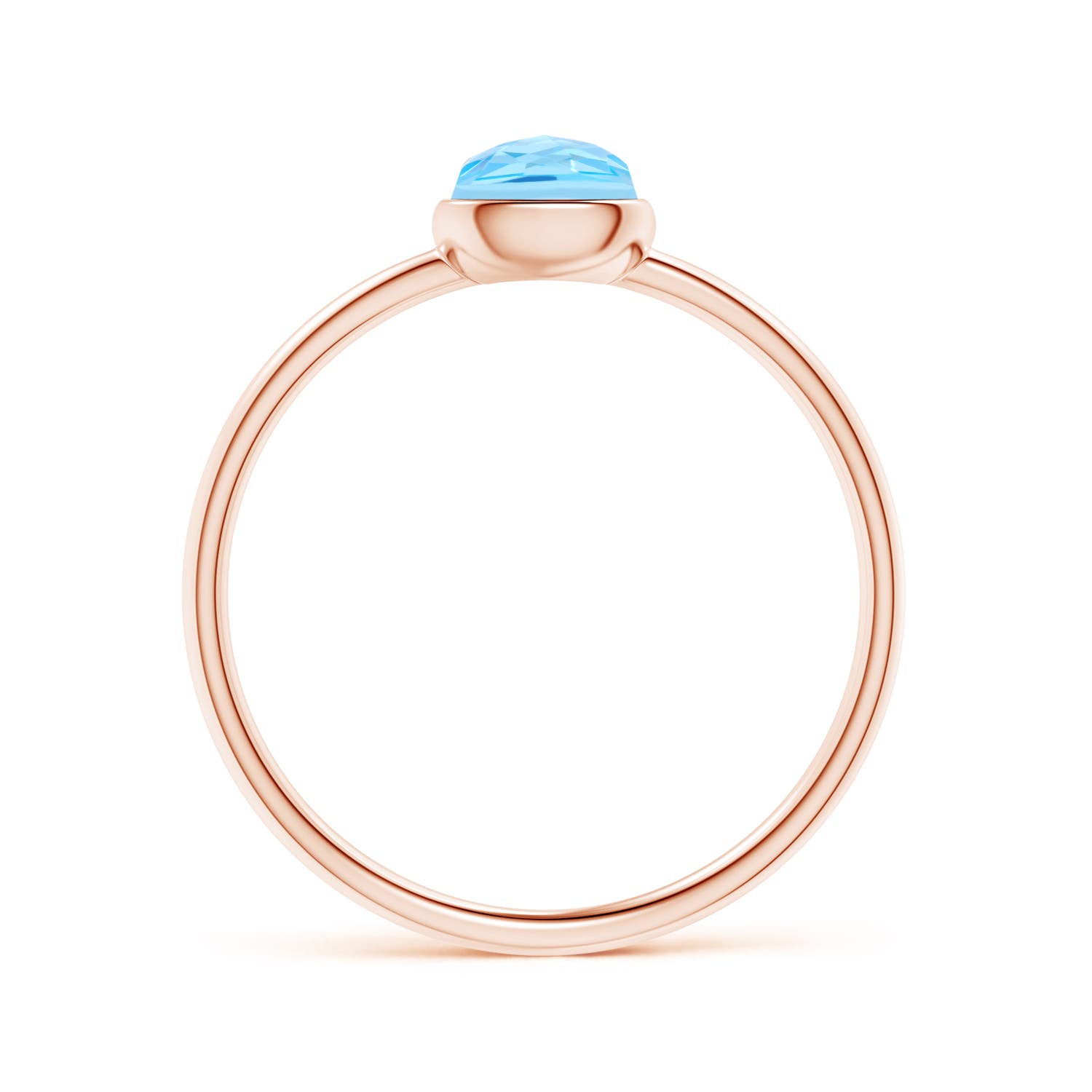 AAA - Swiss Blue Topaz / 0.56 CT / 14 KT Rose Gold