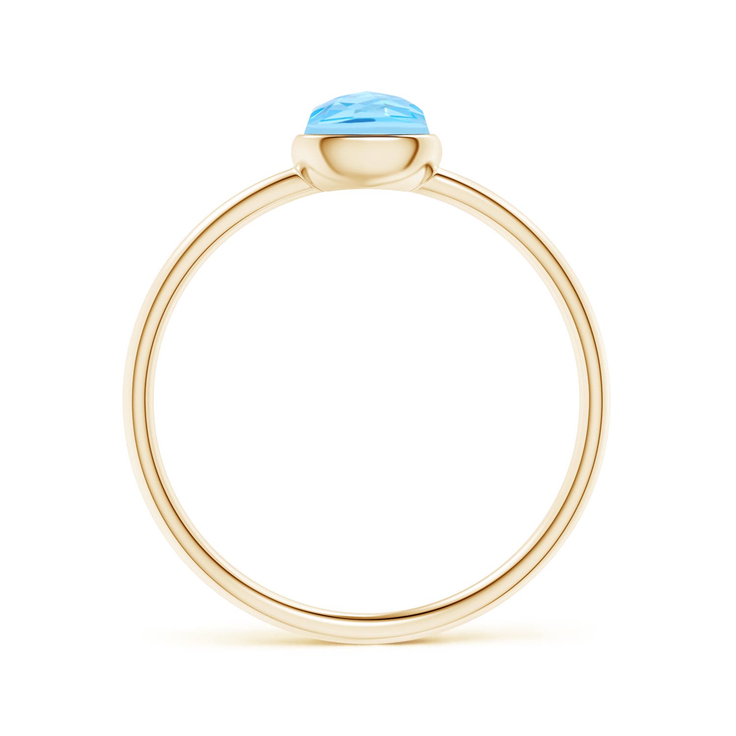 AAA - Swiss Blue Topaz / 0.56 CT / 14 KT Yellow Gold