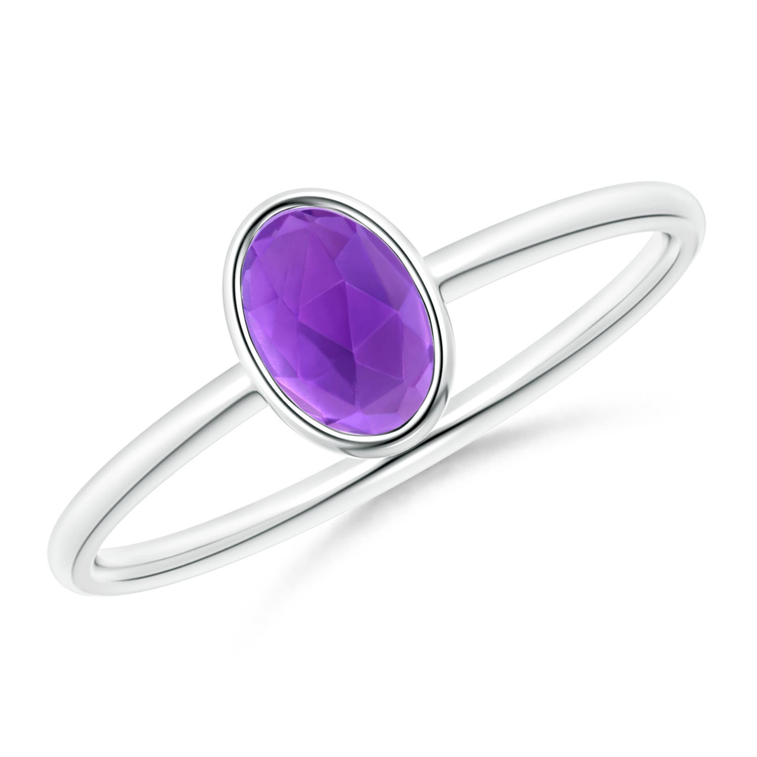 AAA - Amethyst / 0.5 CT / 14 KT White Gold