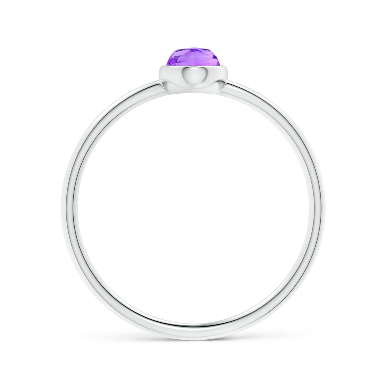 AAA - Amethyst / 0.5 CT / 14 KT White Gold