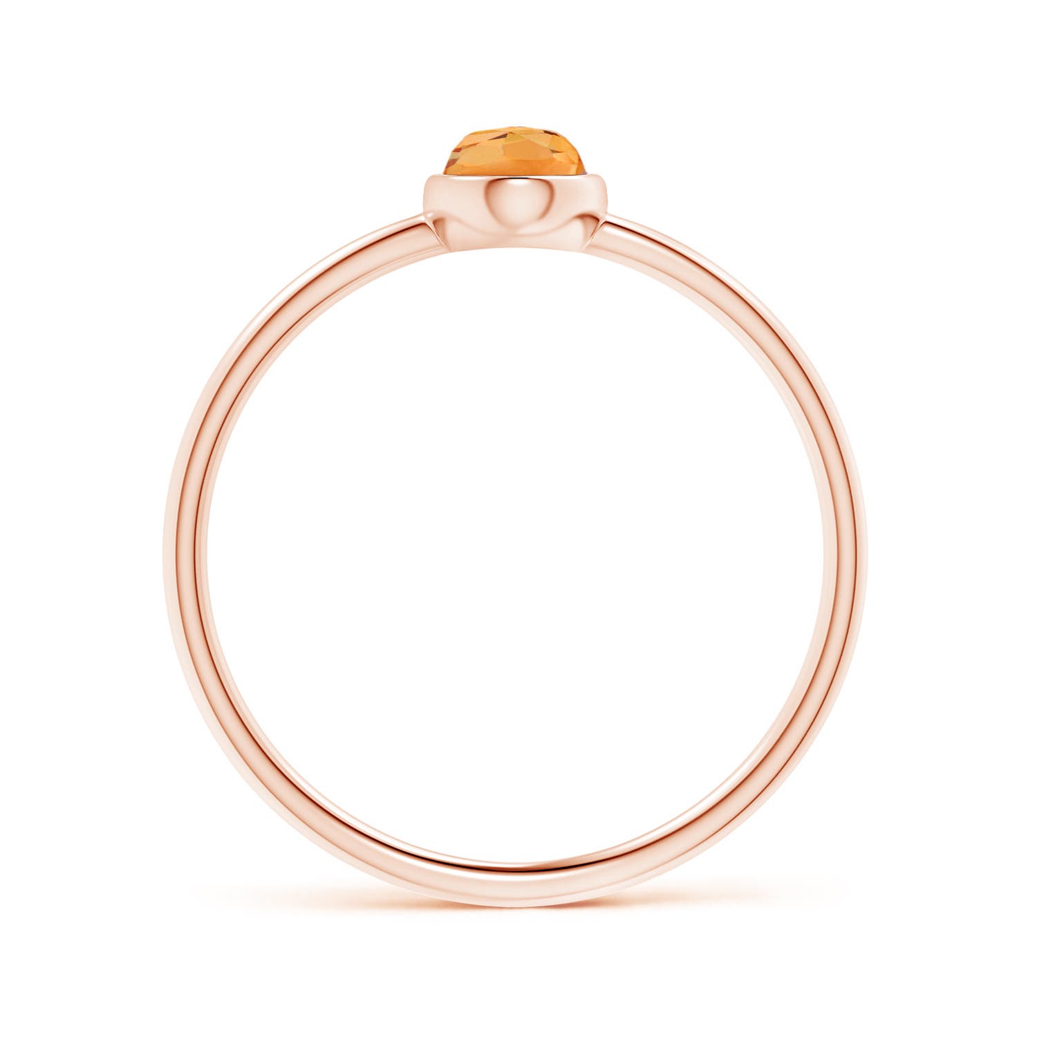 AAA - Citrine / 0.5 CT / 14 KT Rose Gold