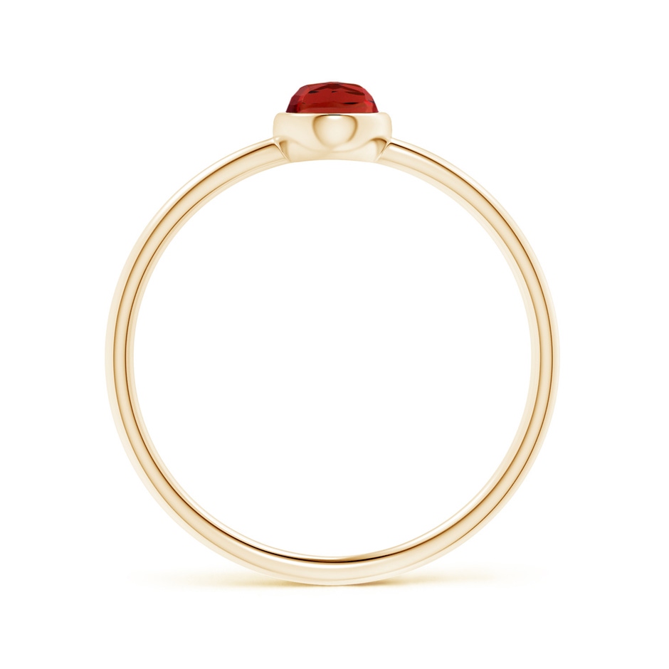 6x4mm AAA Classic Bezel-Set Oval Garnet Ring in 10K Yellow Gold product image