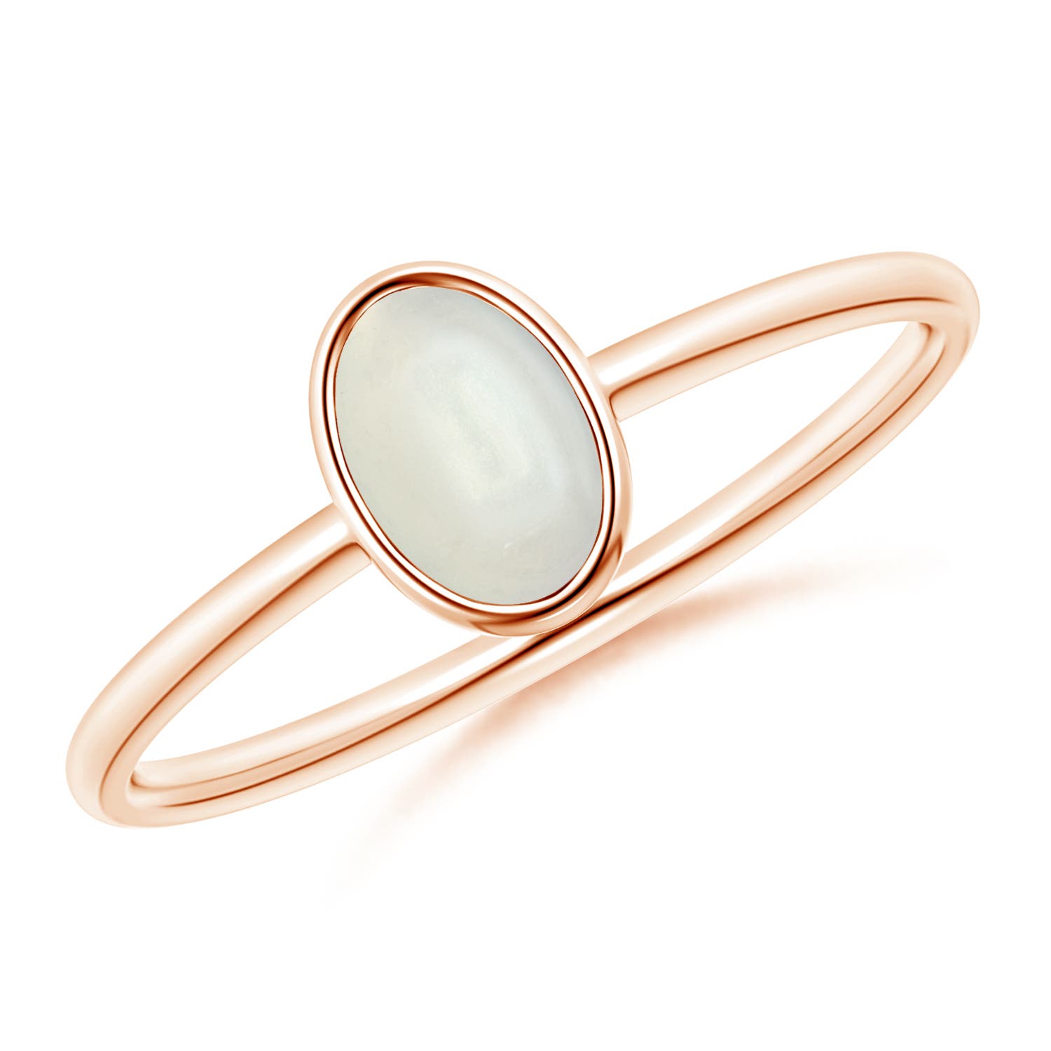 AAAA - Moonstone / 0.37 CT / 14 KT Rose Gold