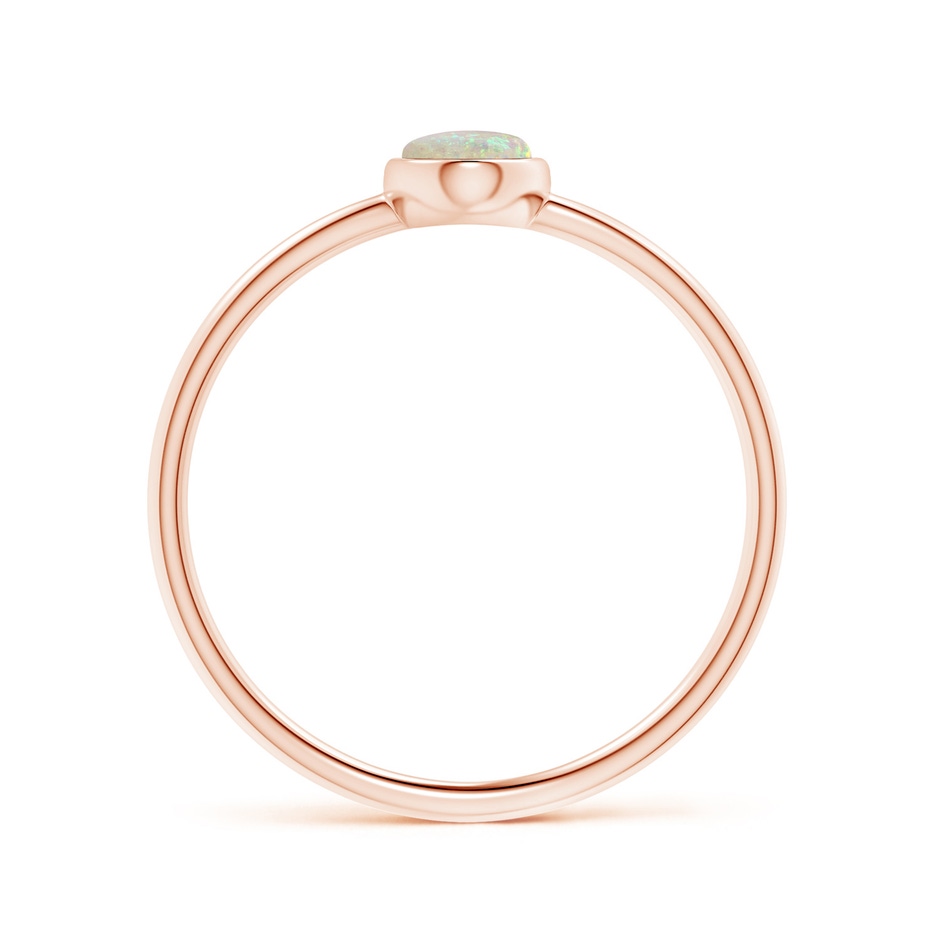6x4mm AAA Classic Bezel-Set Oval Opal Ring in Rose Gold side-1
