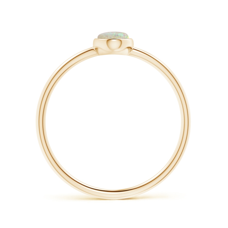 6x4mm AAA Classic Bezel-Set Oval Opal Ring in Yellow Gold side-1
