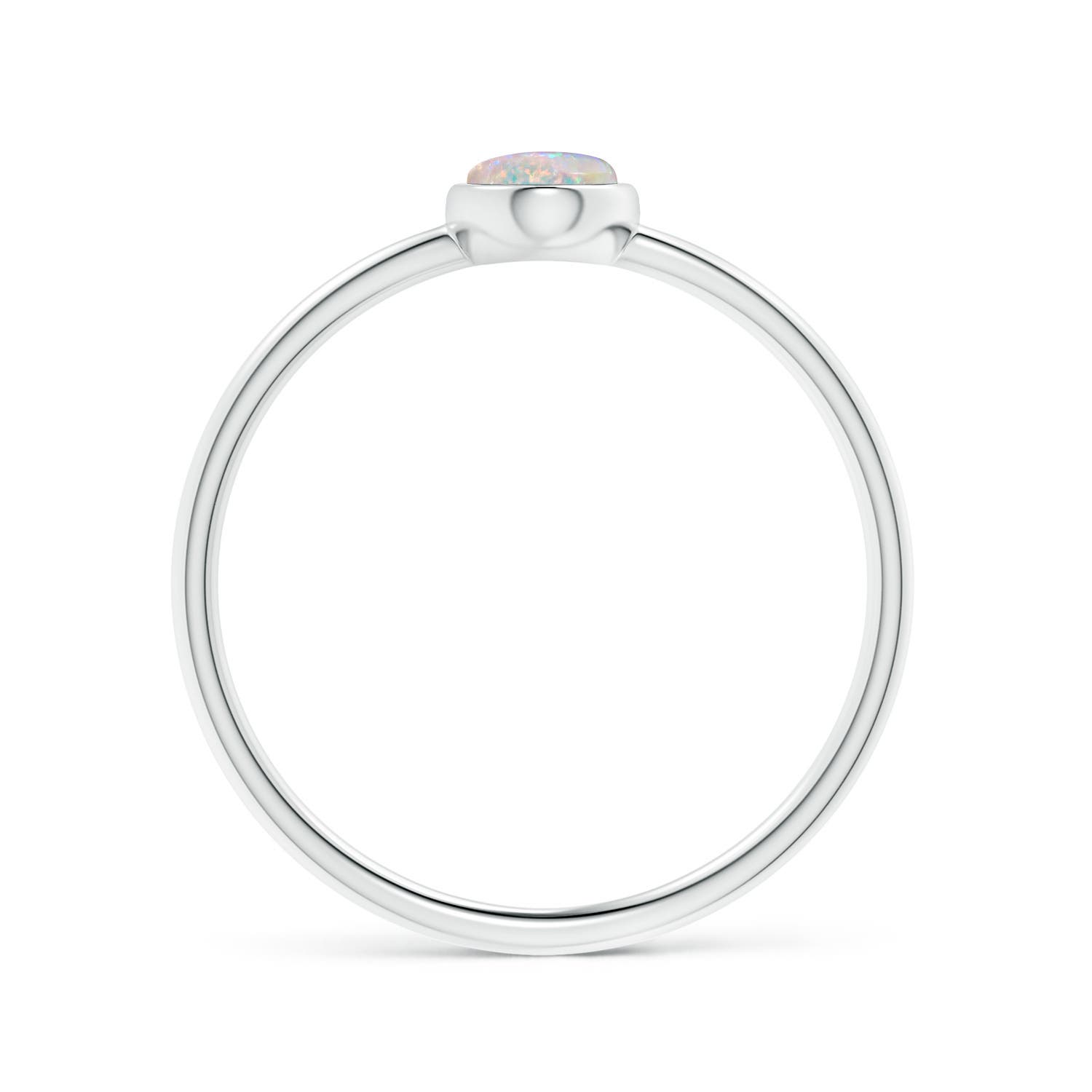 Classic Bezel-Set Oval Opal Ring