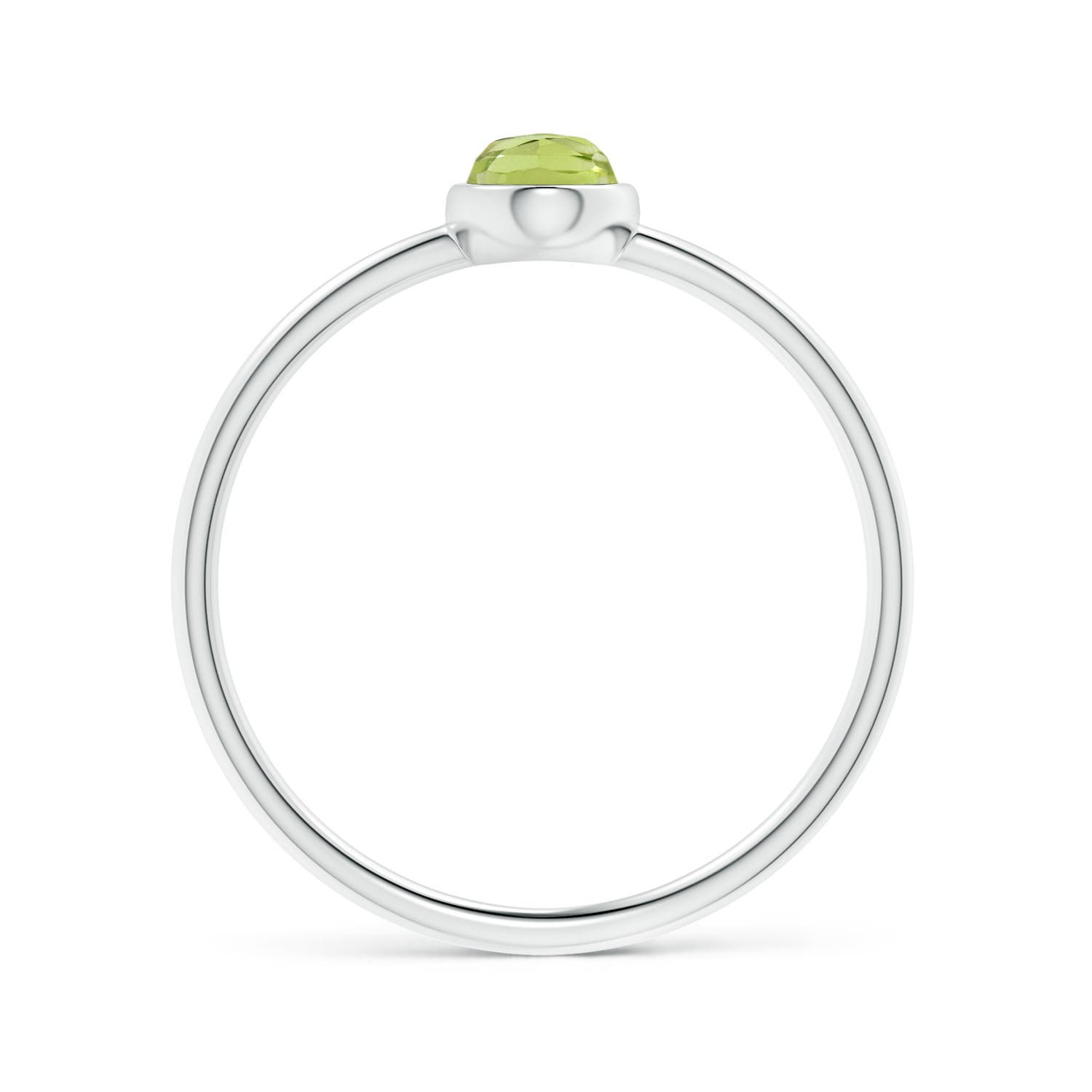 AAA - Peridot / 0.5 CT / 14 KT White Gold