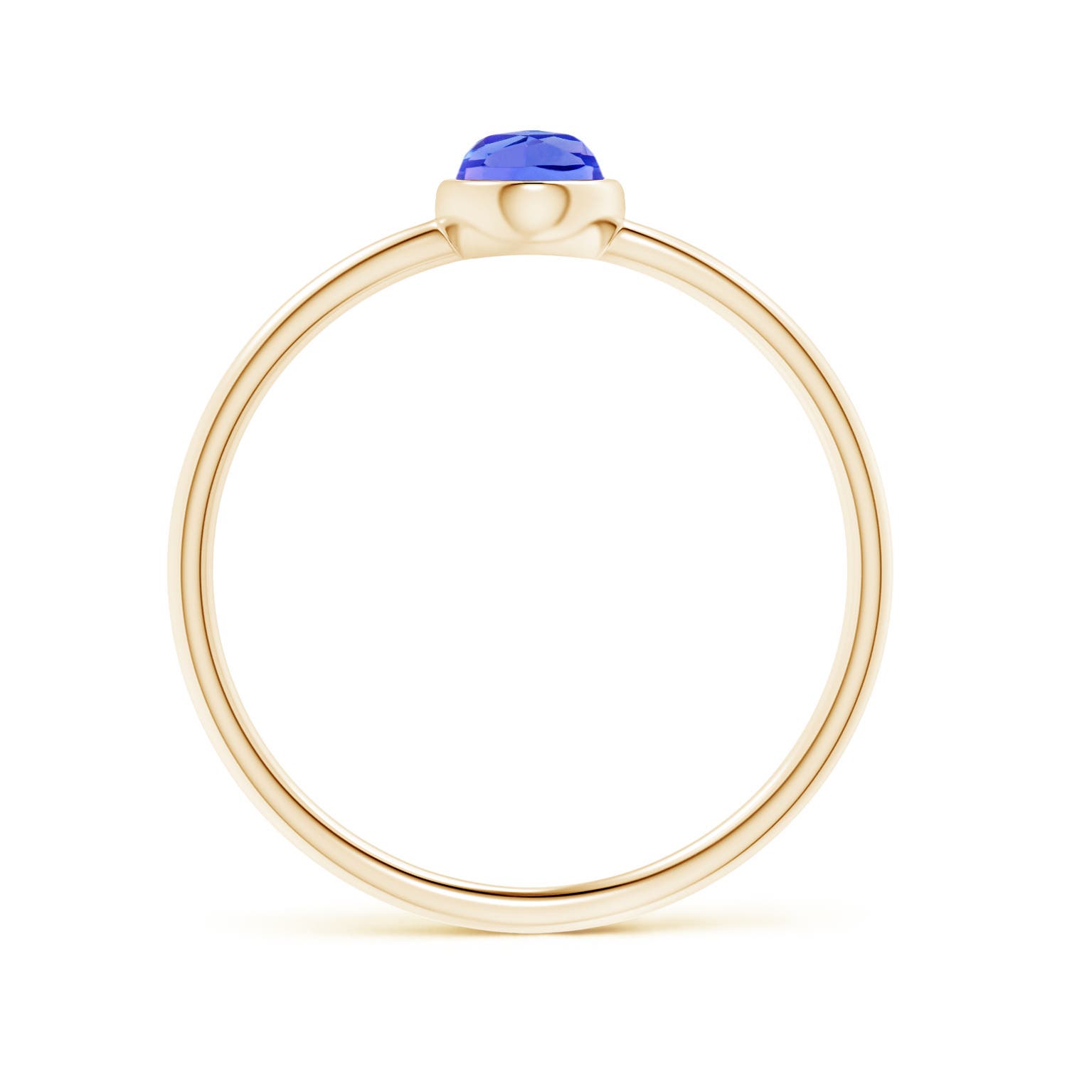 AAA - Tanzanite / 0.45 CT / 14 KT Yellow Gold