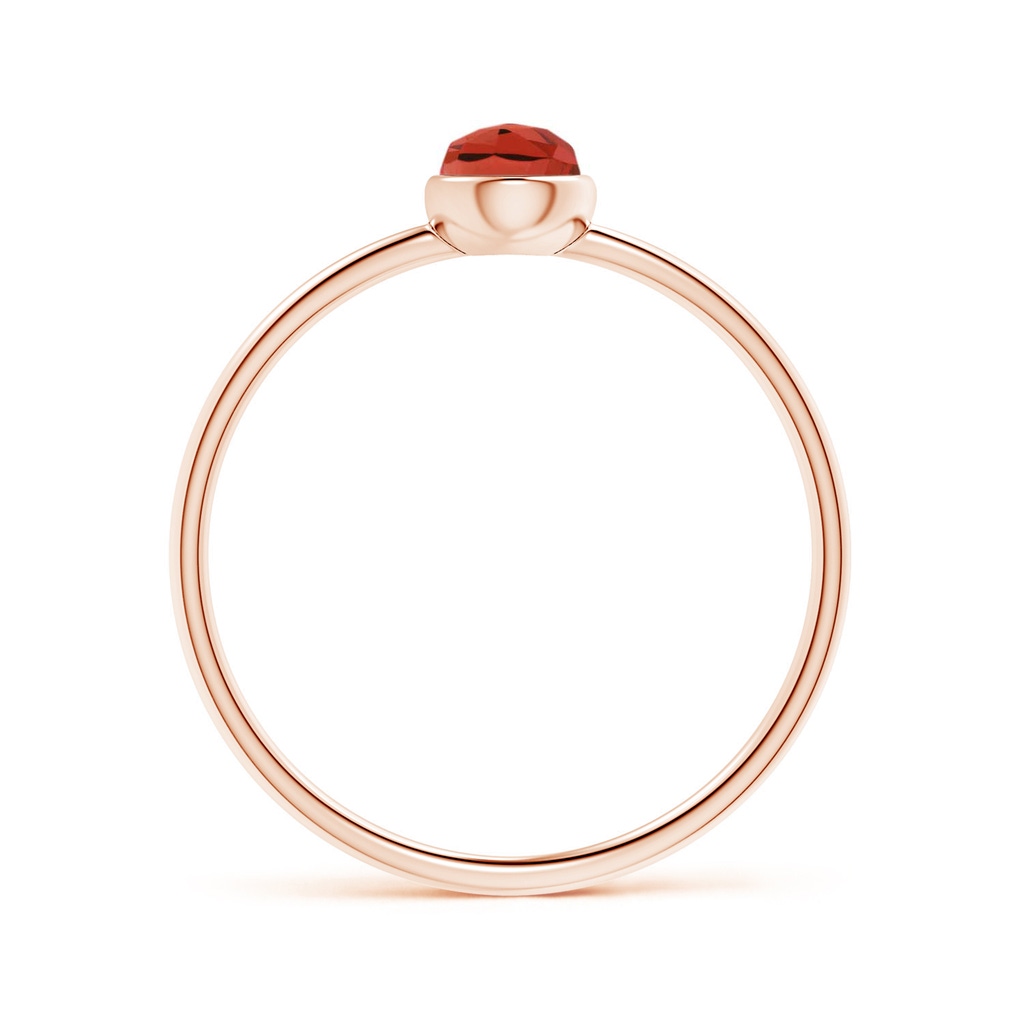 6x4mm AAA Pear-Shaped Garnet Solitaire Ring in Rose Gold Product Image