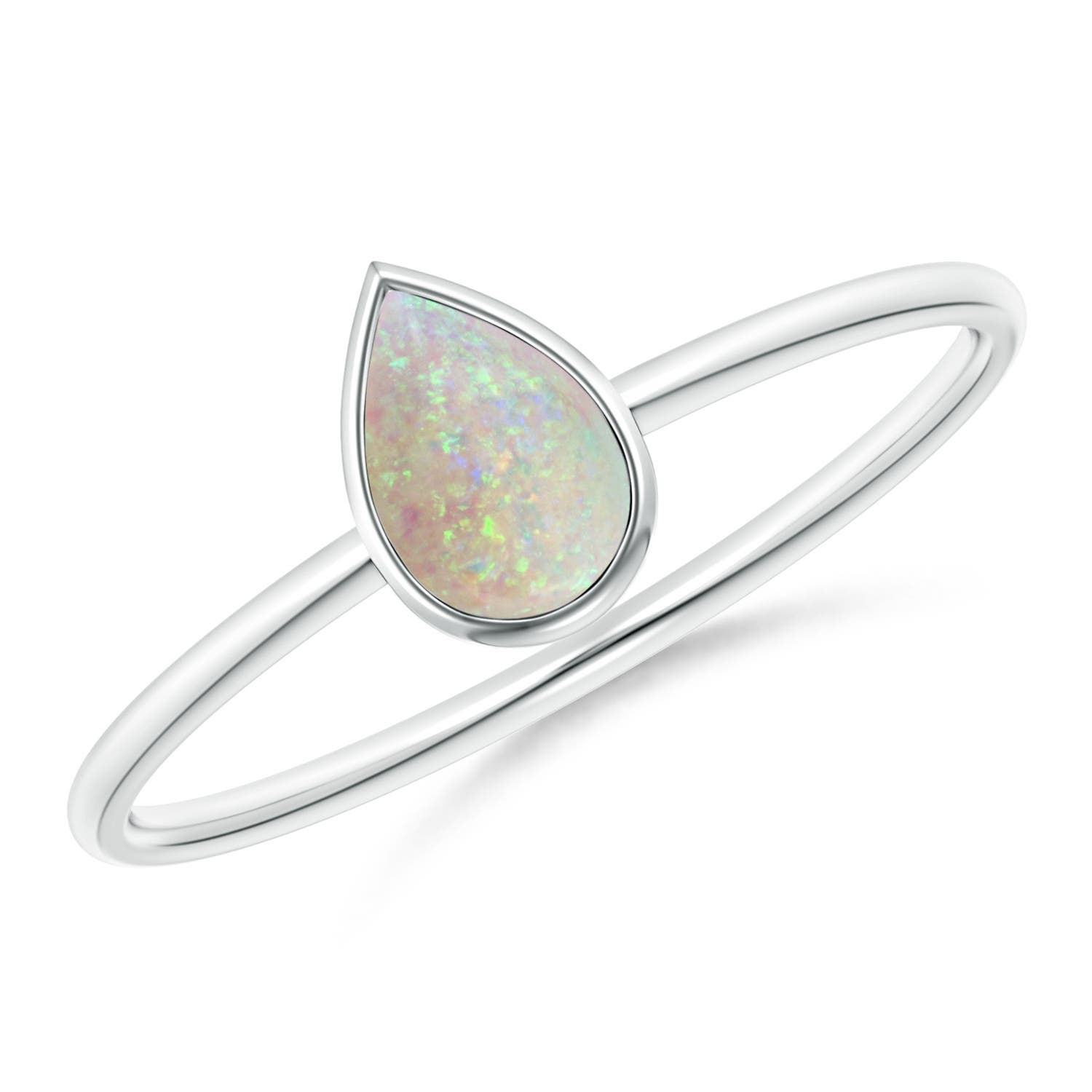 AAA - Opal / 0.26 CT / 14 KT White Gold