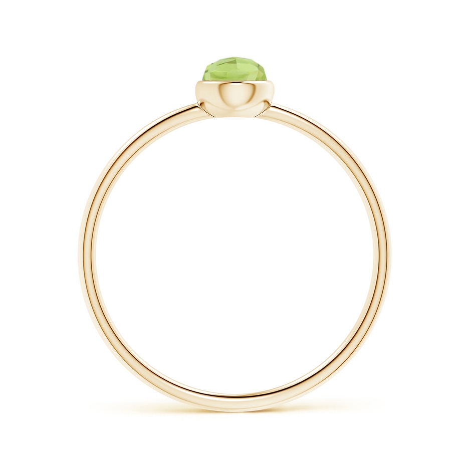 6x4mm AAA Pear-Shaped Peridot Solitaire Ring in 10K Yellow Gold product image