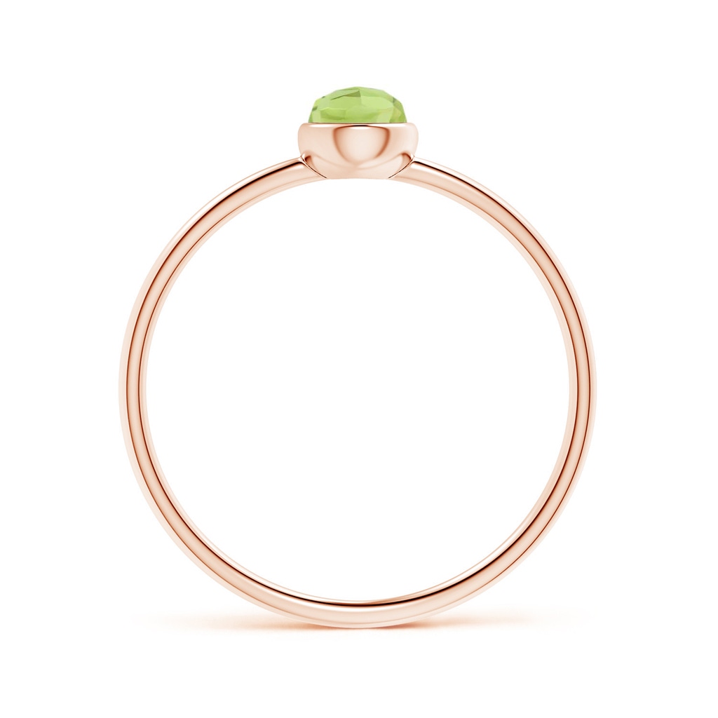 6x4mm AAA Pear-Shaped Peridot Solitaire Ring in Rose Gold Product Image