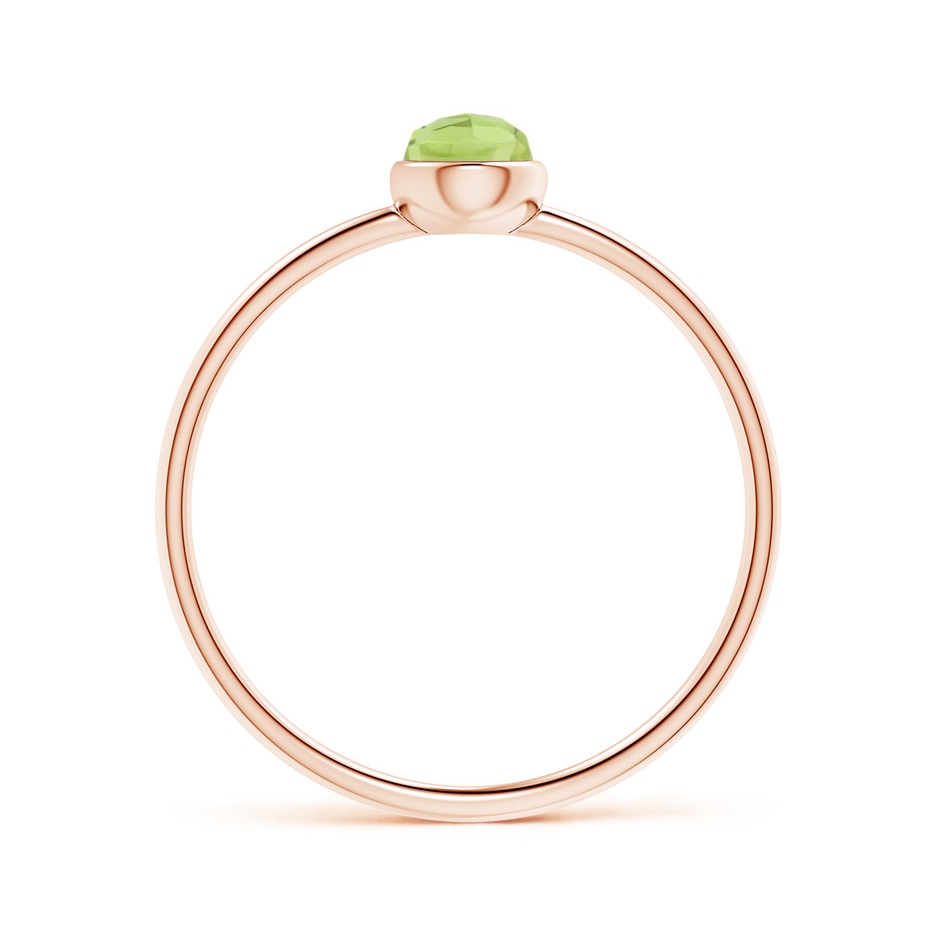 6x4mm AAA Pear-Shaped Peridot Solitaire Ring in Rose Gold product image