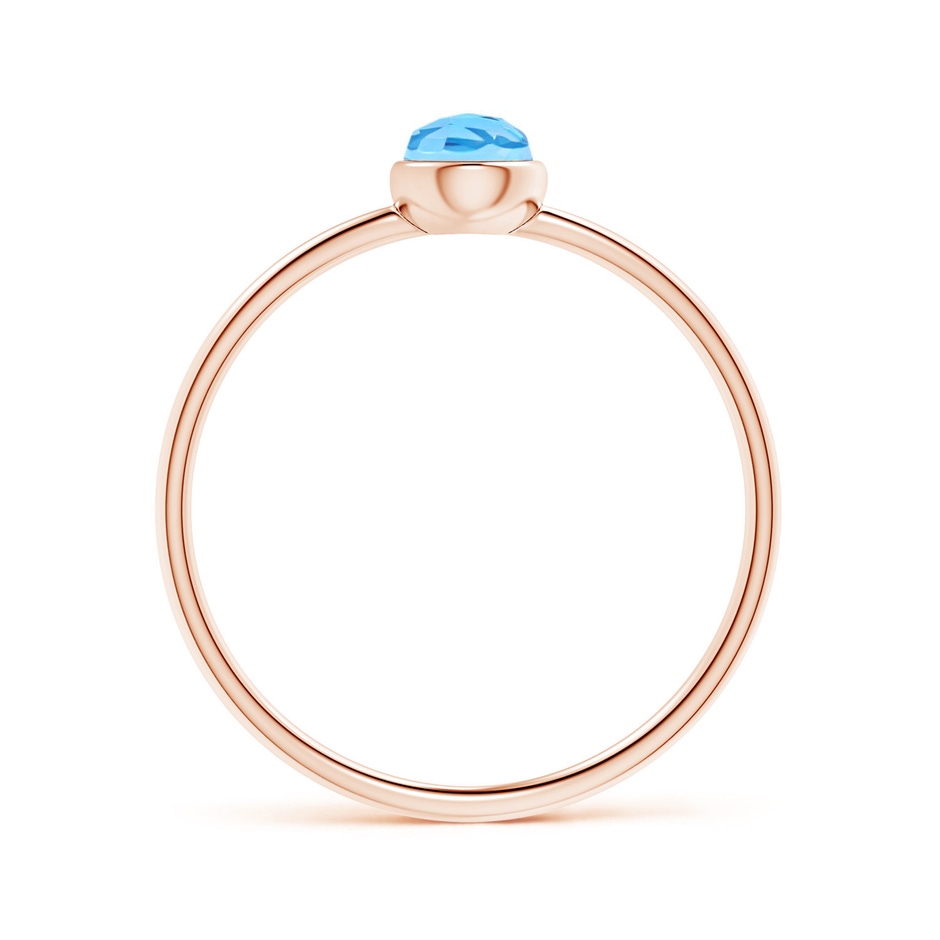 6x4mm AAA Pear-Shaped Swiss Blue Topaz Solitaire Ring in Rose Gold product image