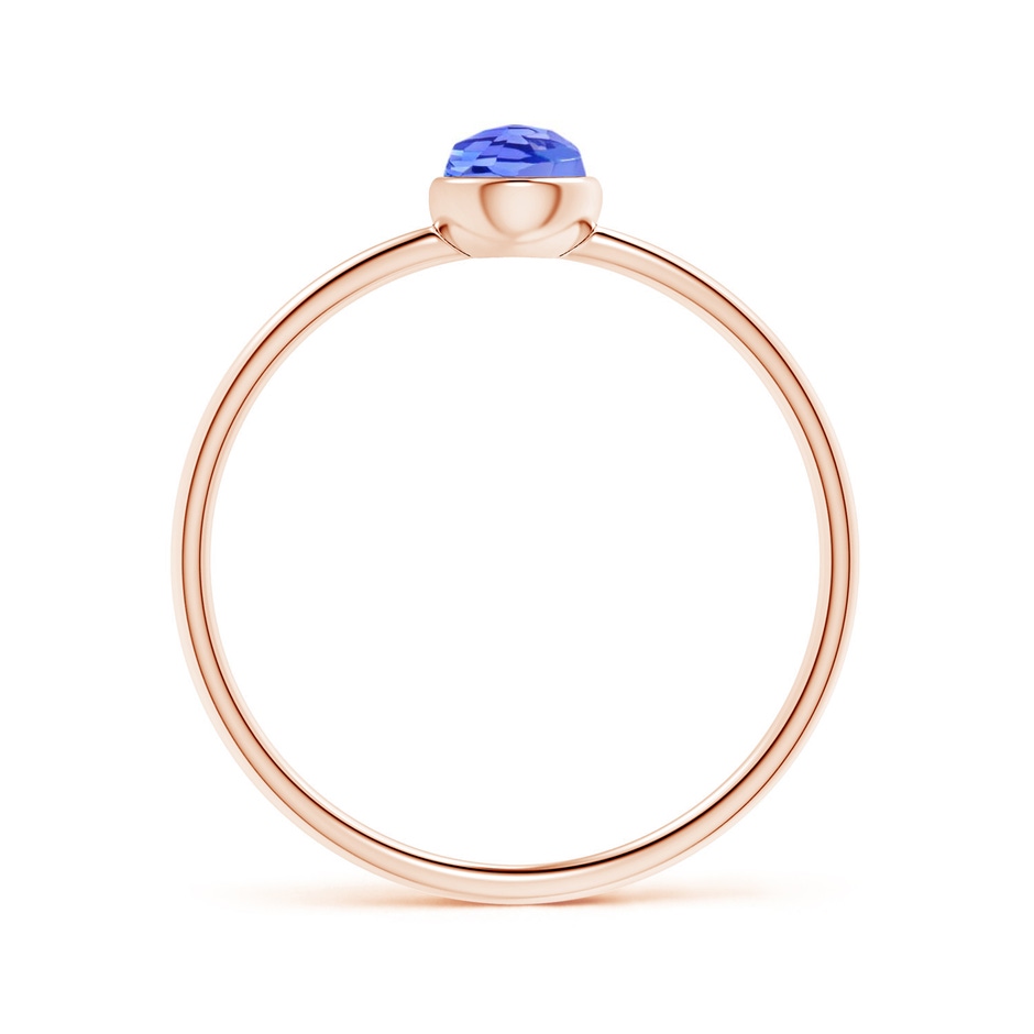 6x4mm AAA Pear-Shaped Tanzanite Solitaire Ring in Rose Gold product image