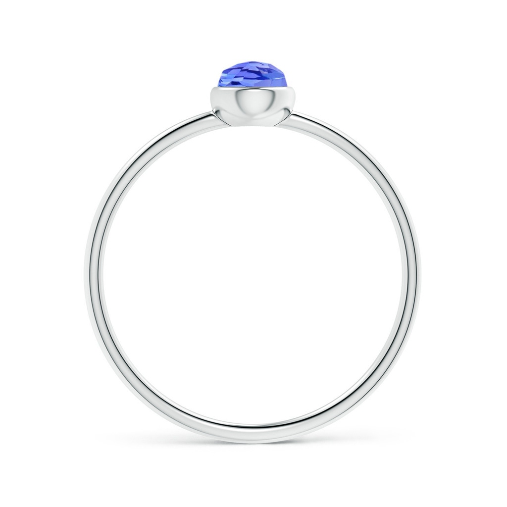 6x4mm AAA Pear-Shaped Tanzanite Solitaire Ring in White Gold Product Image