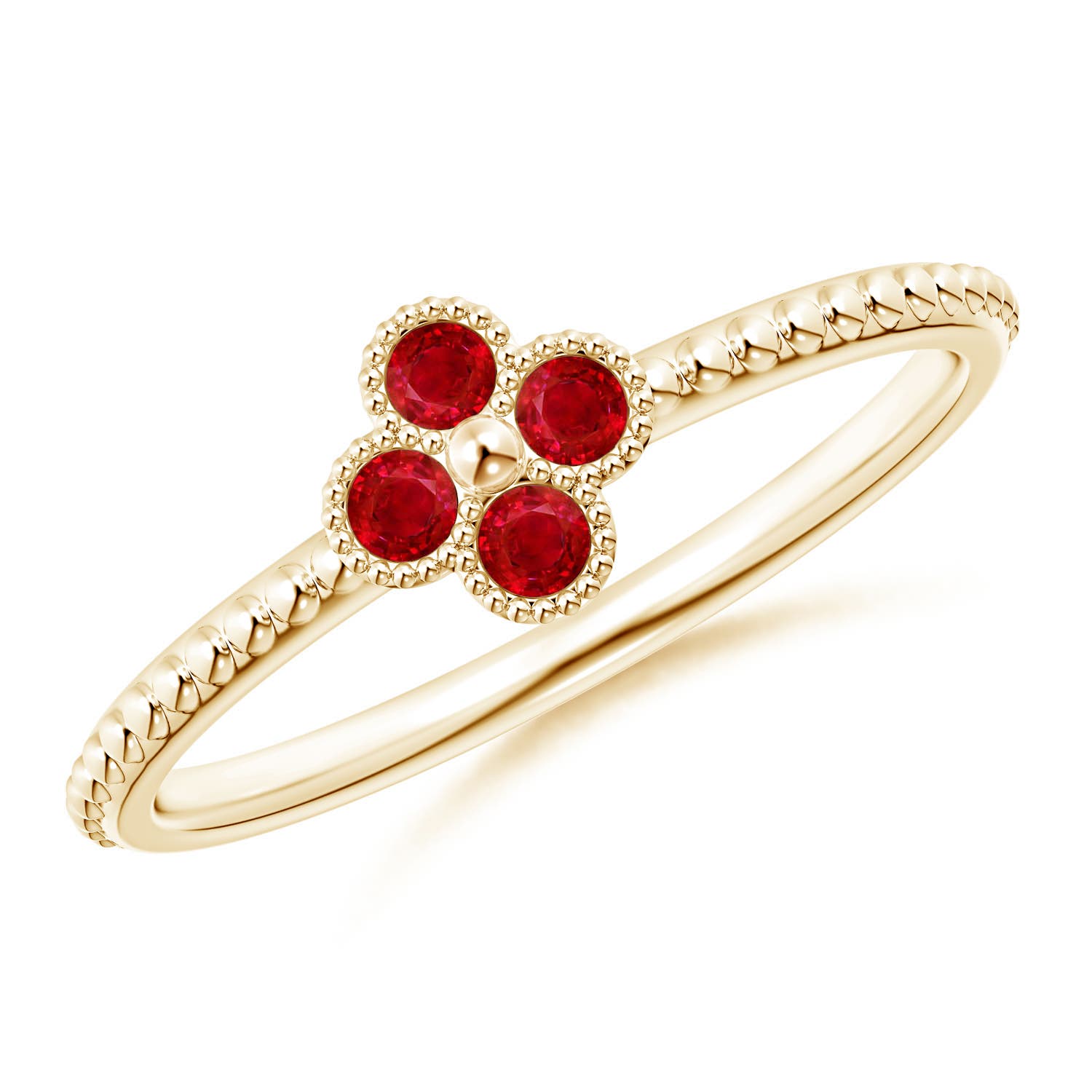 AAA - Ruby / 0.2 CT / 14 KT Yellow Gold