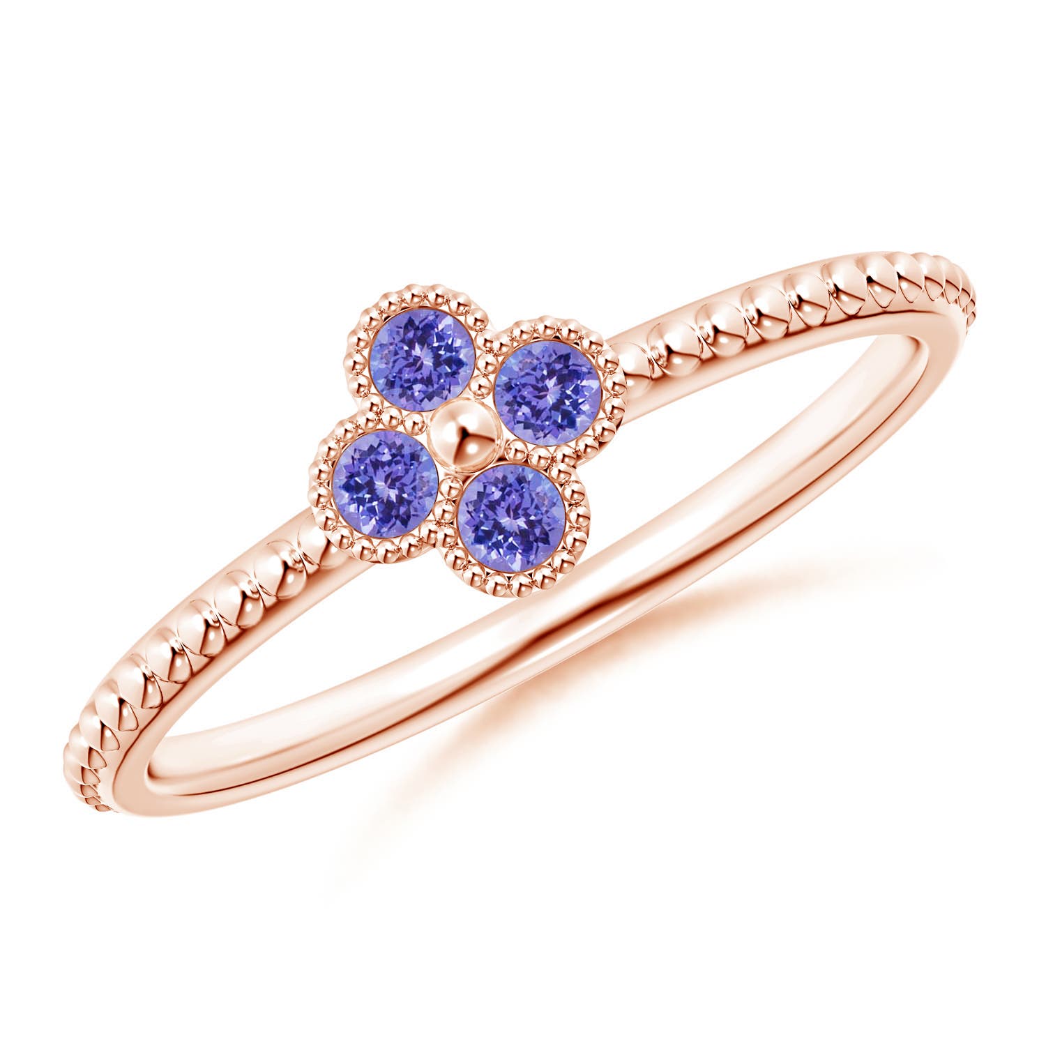 AAA - Tanzanite / 0.16 CT / 14 KT Rose Gold