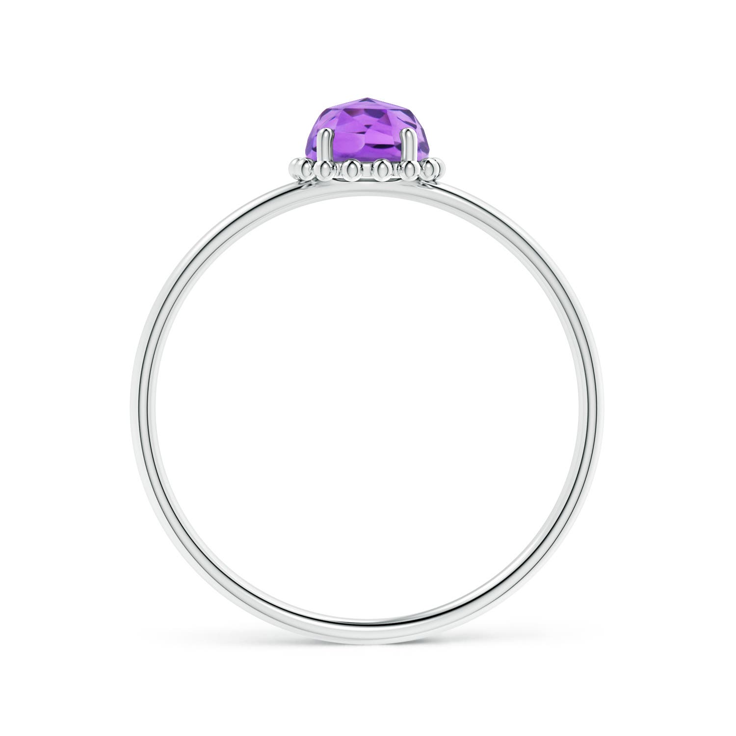 AAA - Amethyst / 0.5 CT / 14 KT White Gold