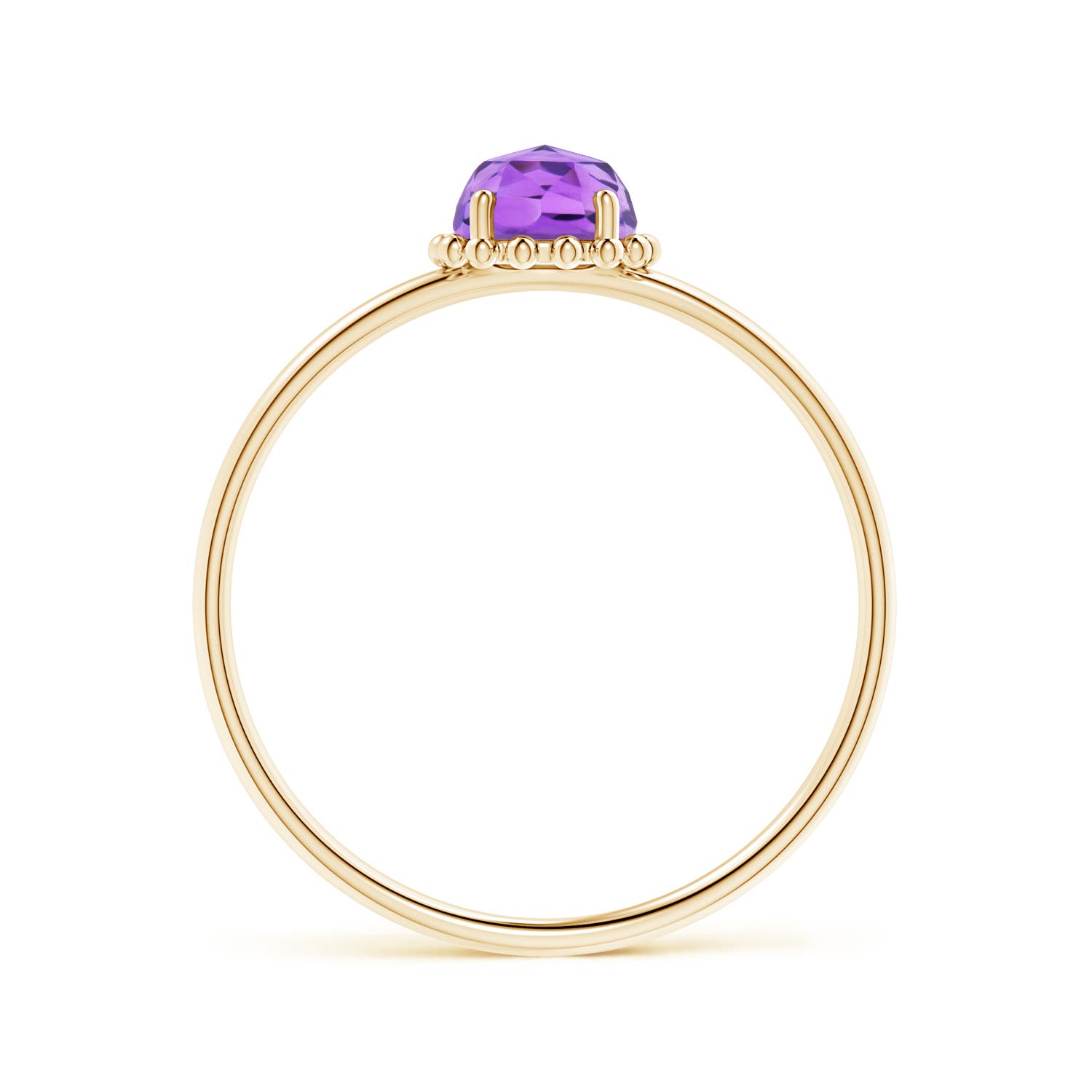 AAA - Amethyst / 0.5 CT / 14 KT Yellow Gold