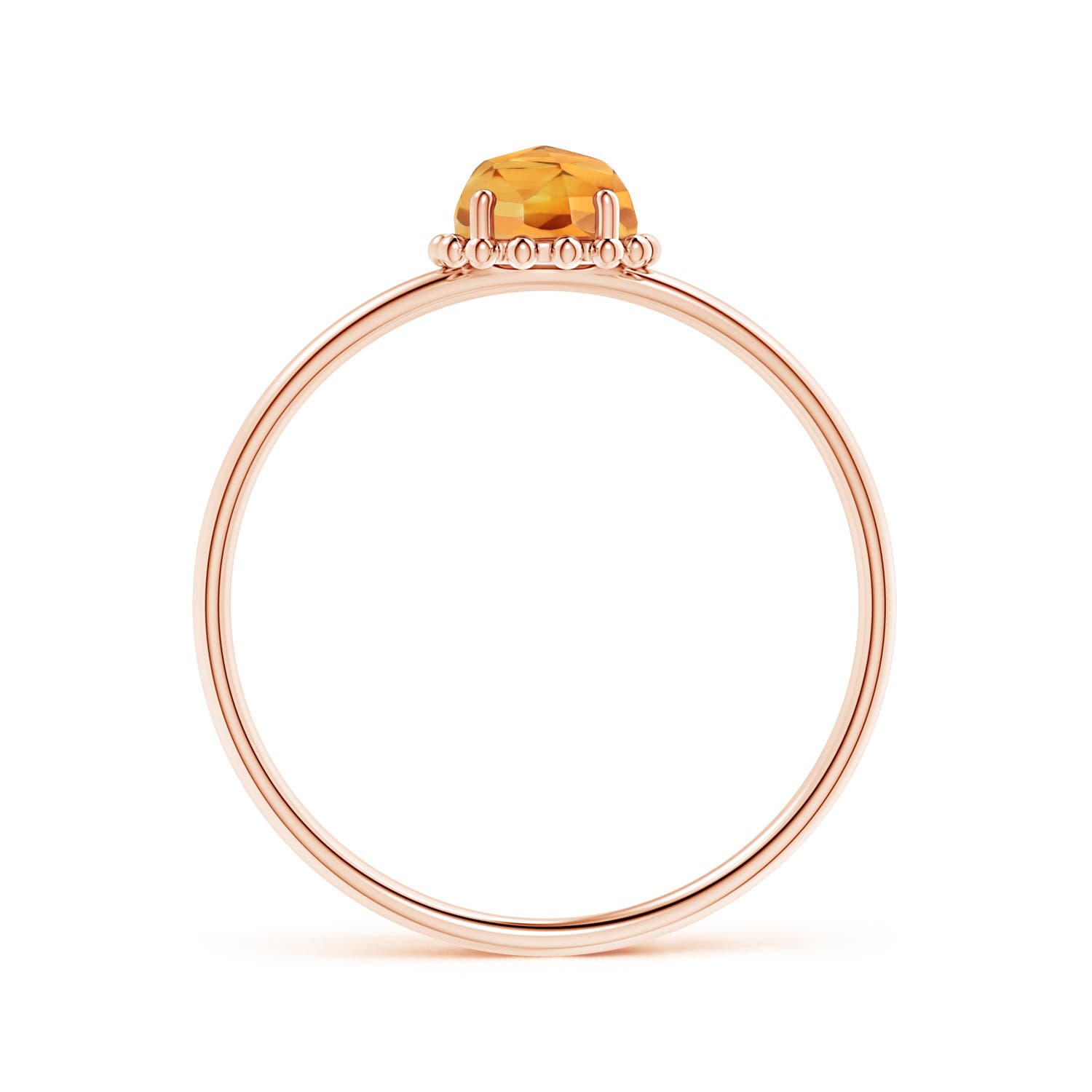 AAA - Citrine / 0.58 CT / 14 KT Rose Gold