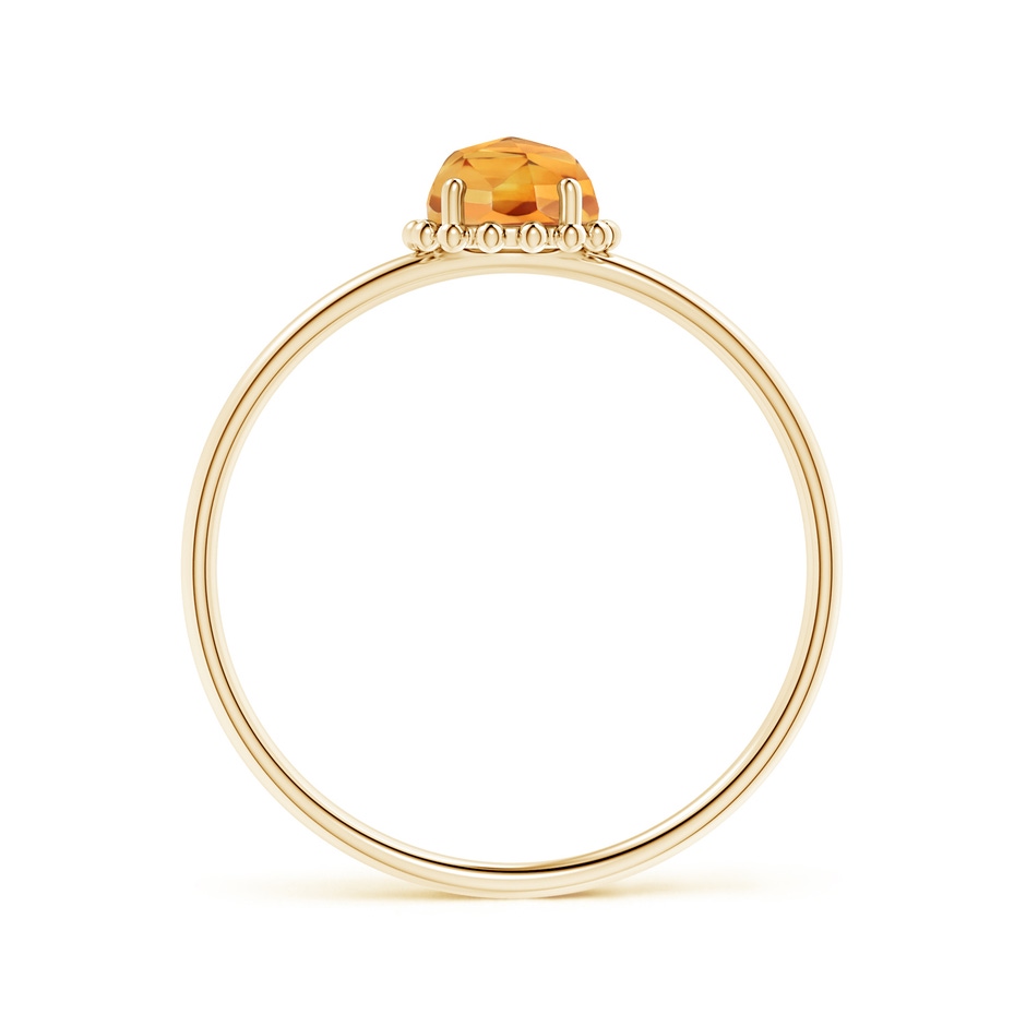 5mm AAA Solitaire Citrine Ring with Beaded Halo in Yellow Gold product image