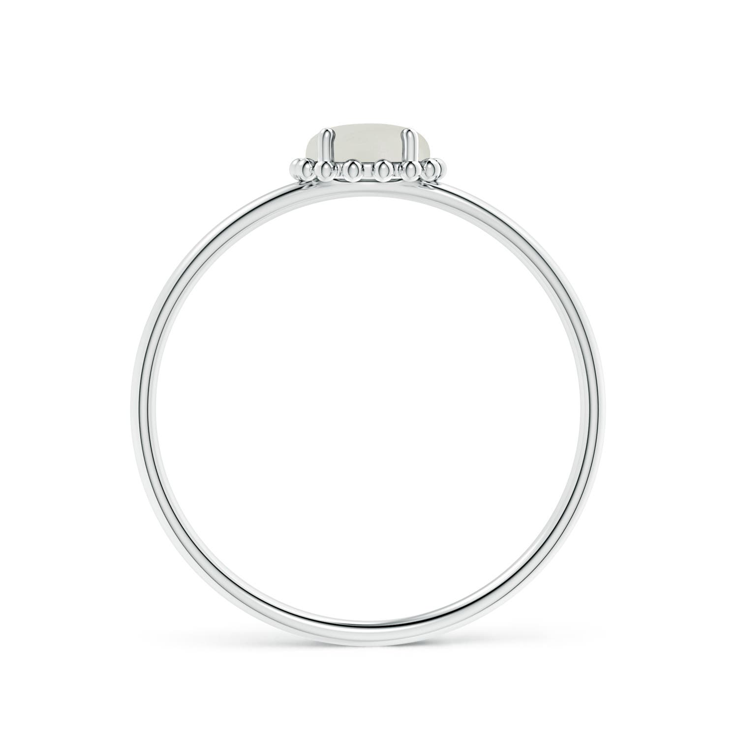 AAAA - Moonstone / 0.45 CT / 14 KT White Gold