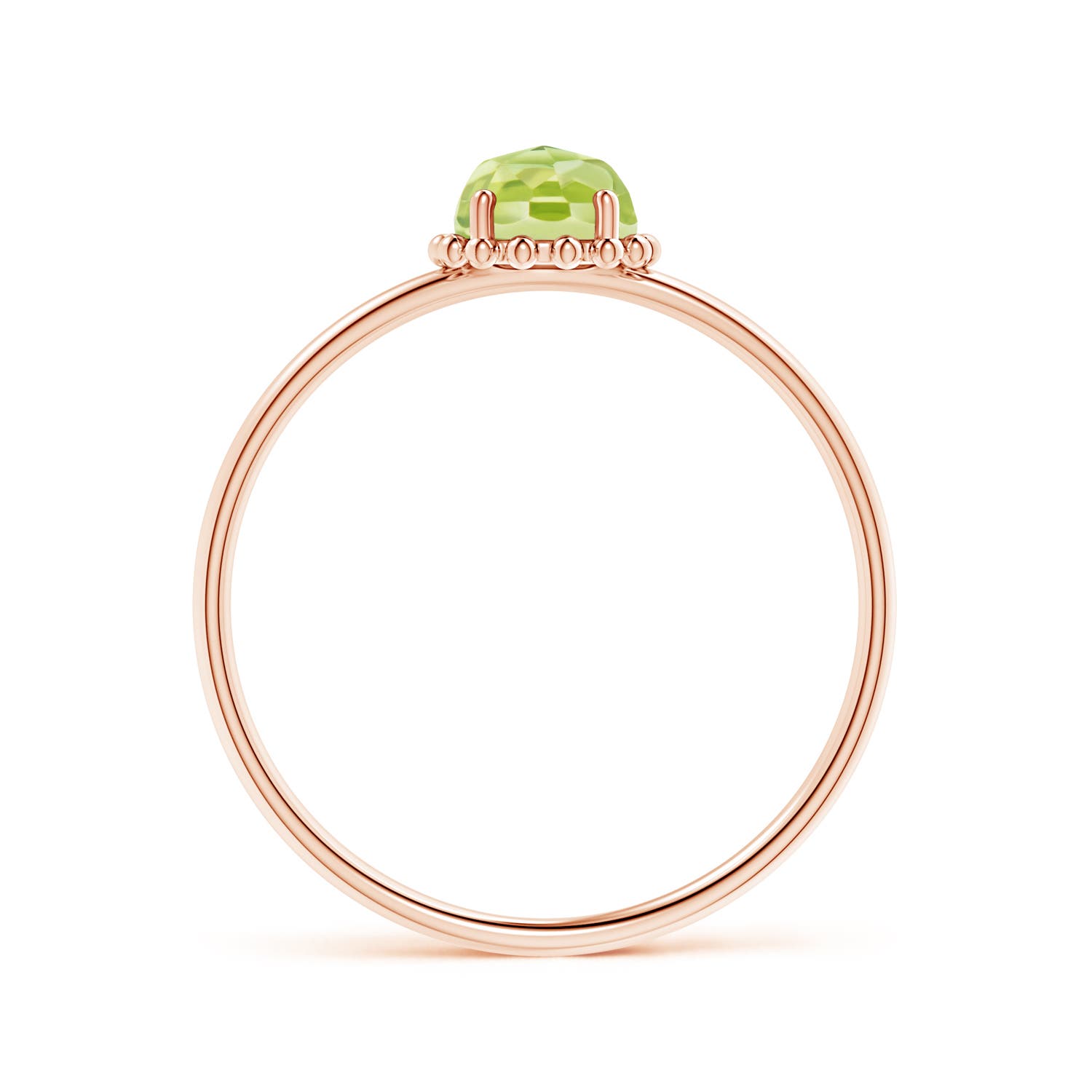 AAA - Peridot / 0.65 CT / 14 KT Rose Gold