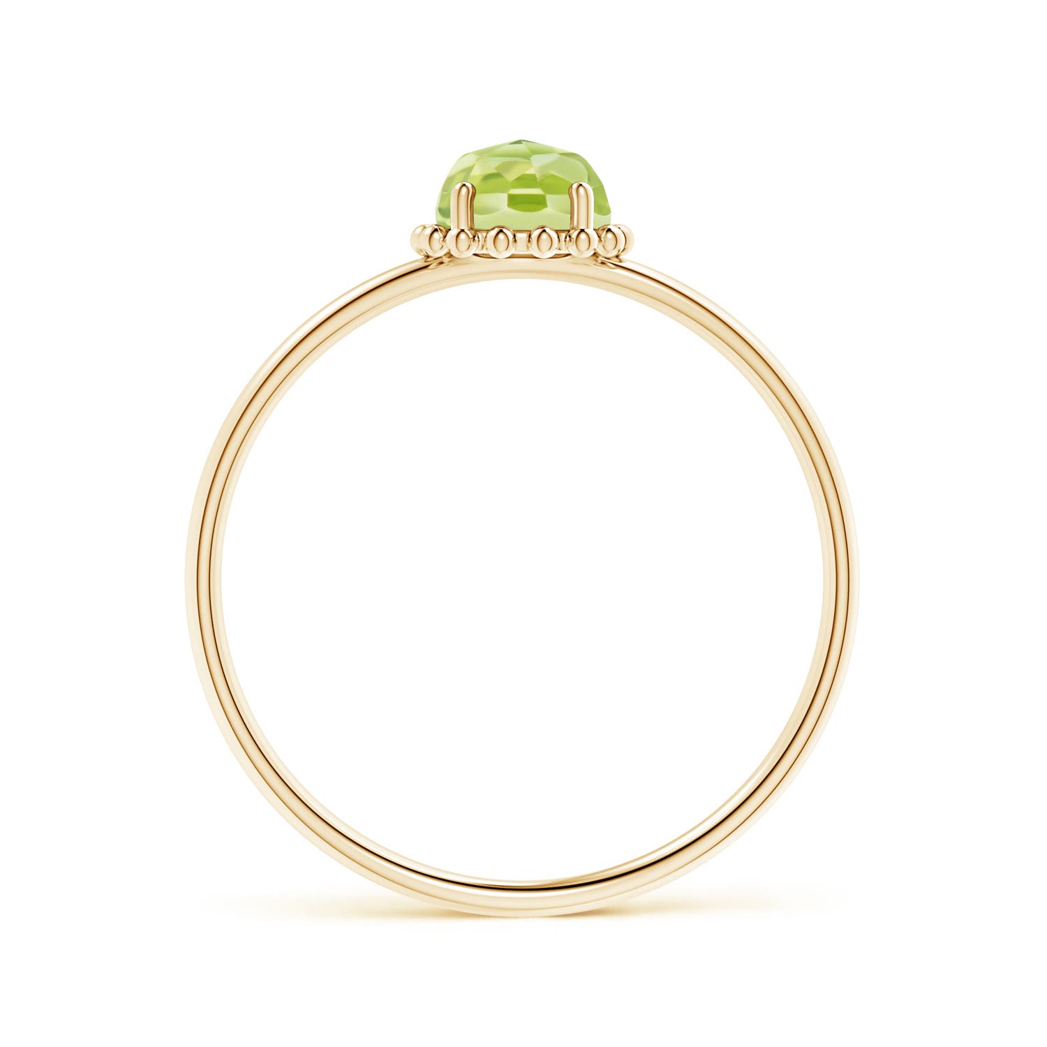 AAA - Peridot / 0.65 CT / 14 KT Yellow Gold