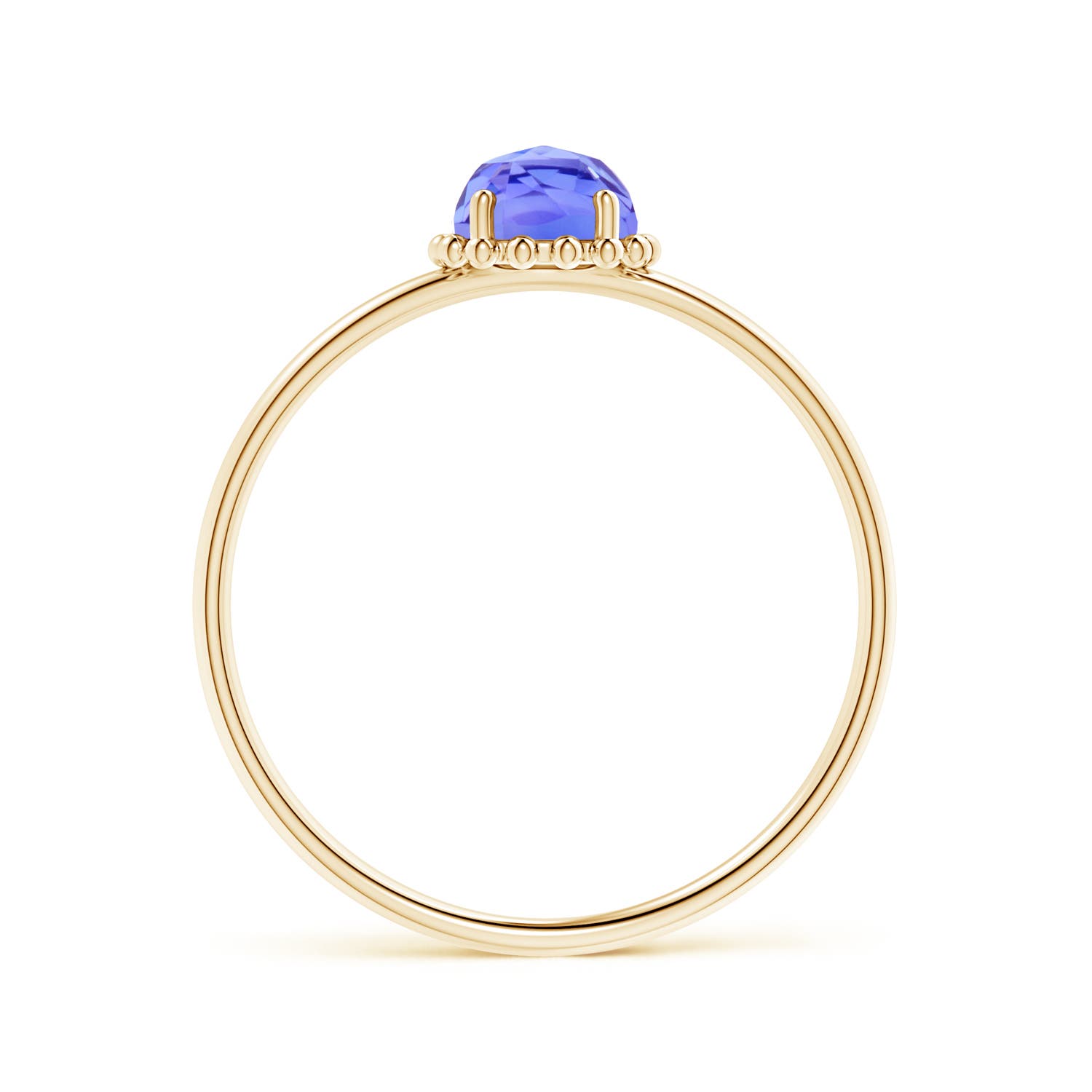 AAA - Tanzanite / 0.45 CT / 14 KT Yellow Gold