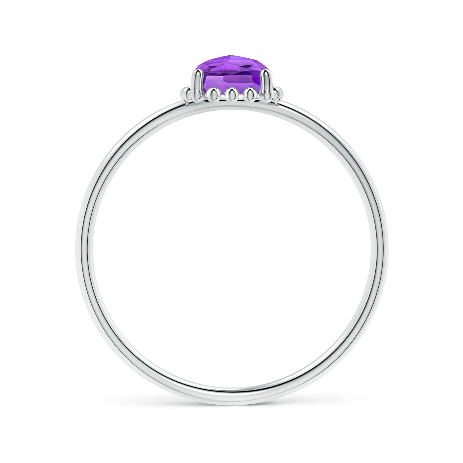AAA - Amethyst / 0.5 CT / 14 KT White Gold