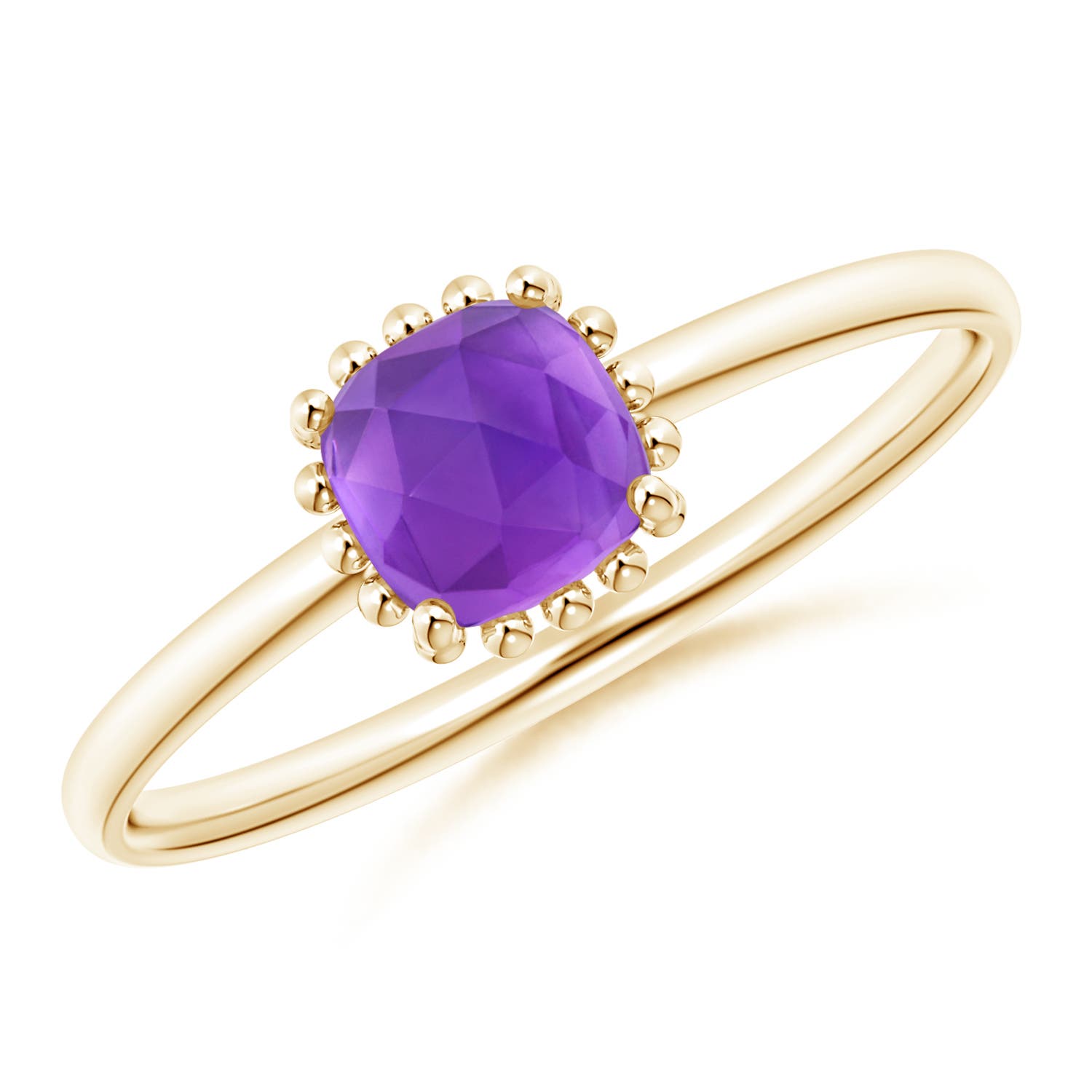 AAA - Amethyst / 0.5 CT / 14 KT Yellow Gold