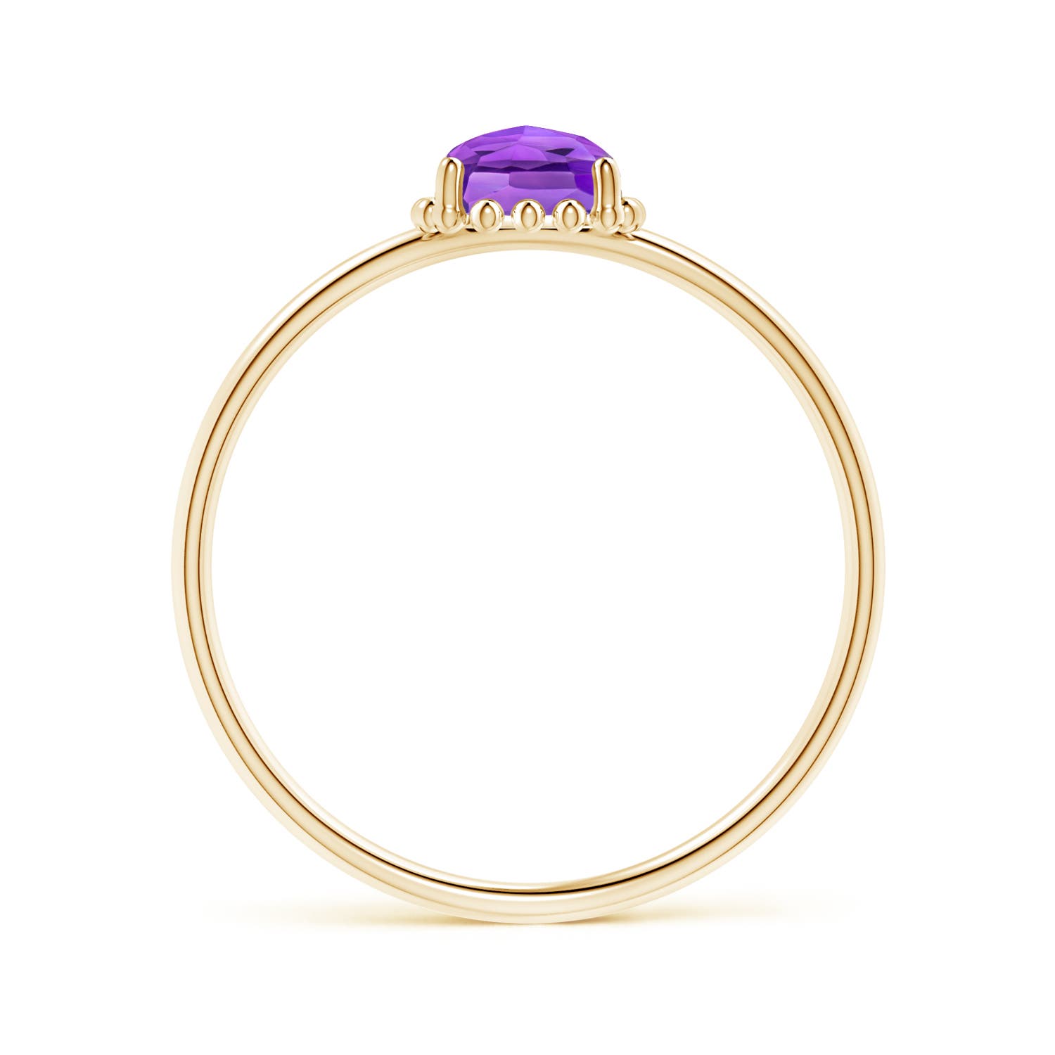 AAA - Amethyst / 0.5 CT / 14 KT Yellow Gold