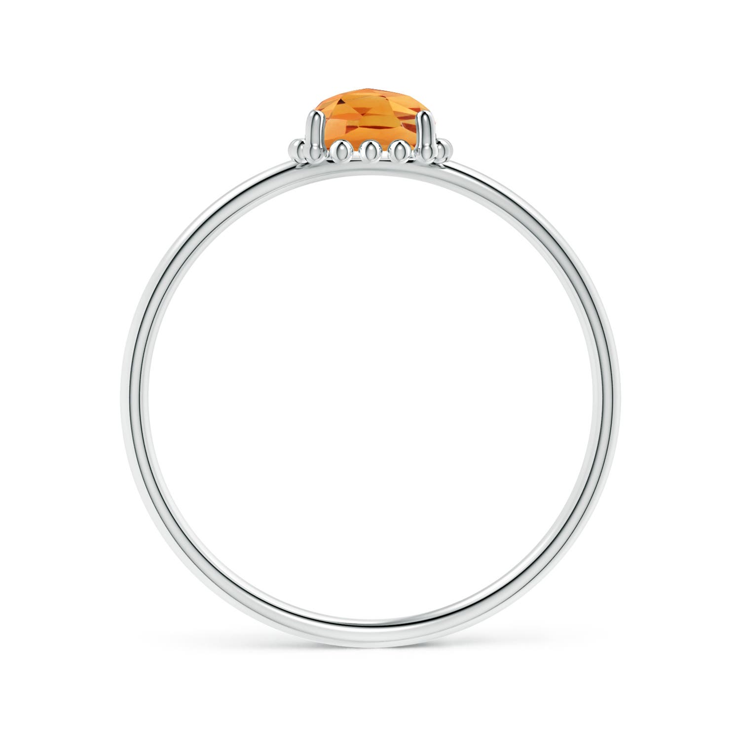 AAA - Citrine / 0.5 CT / 14 KT White Gold