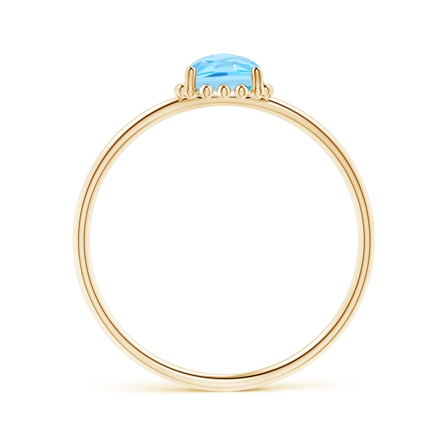 AAA - Swiss Blue Topaz / 0.56 CT / 14 KT Yellow Gold