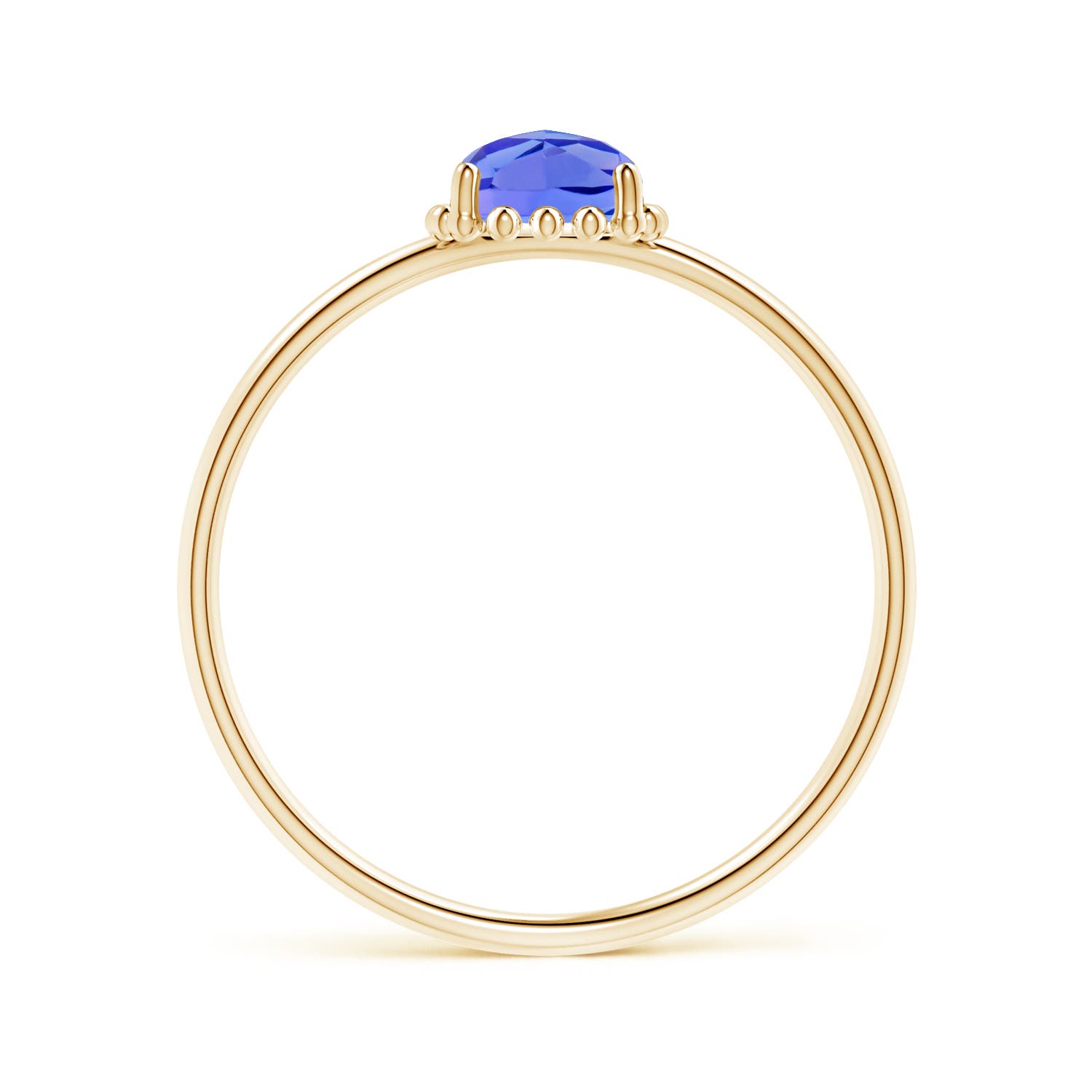 AAA - Tanzanite / 0.45 CT / 14 KT Yellow Gold